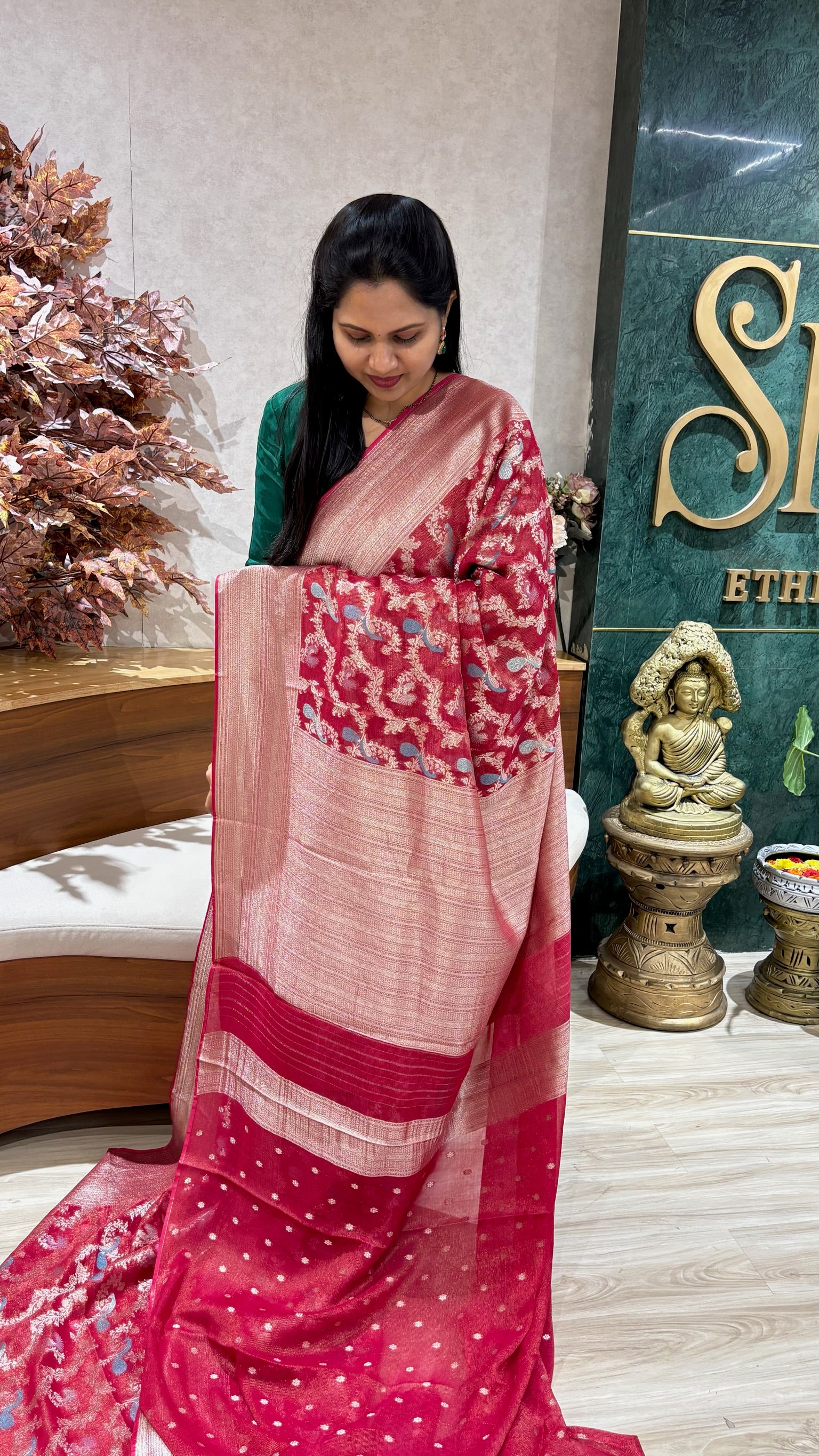 Pure georgette pink