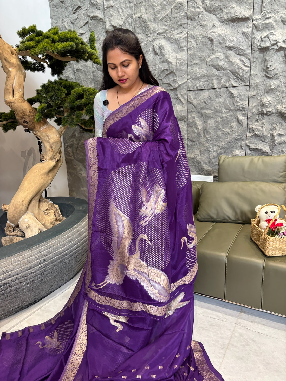Chinnon saree purple