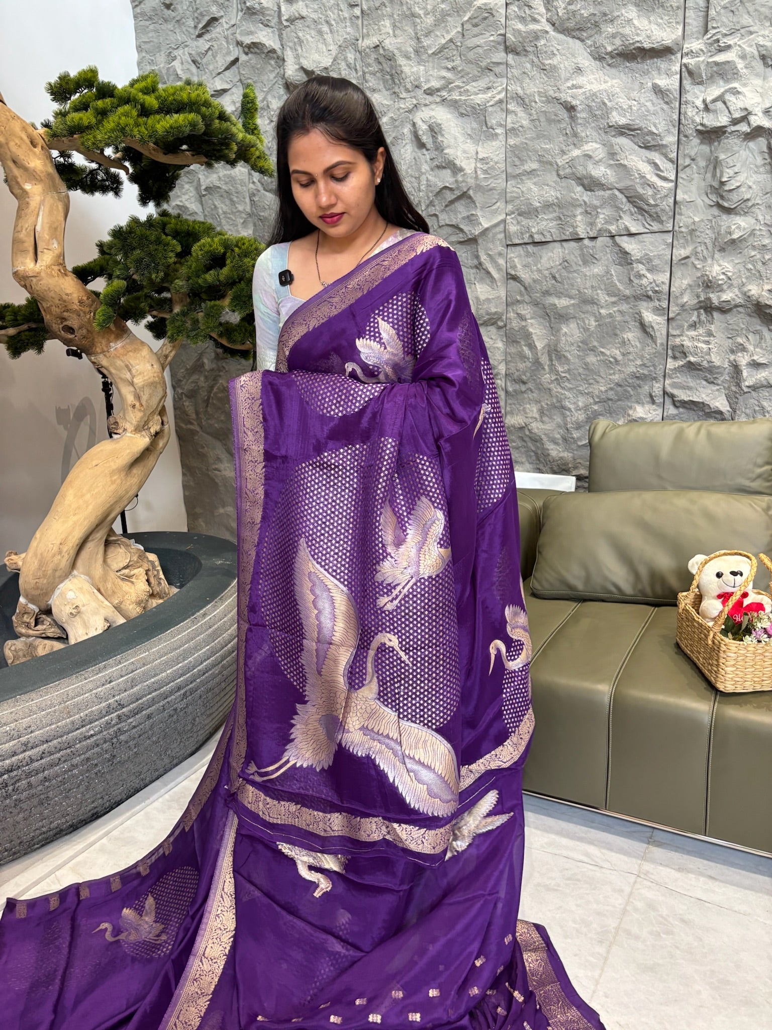 Chinnon saree purple