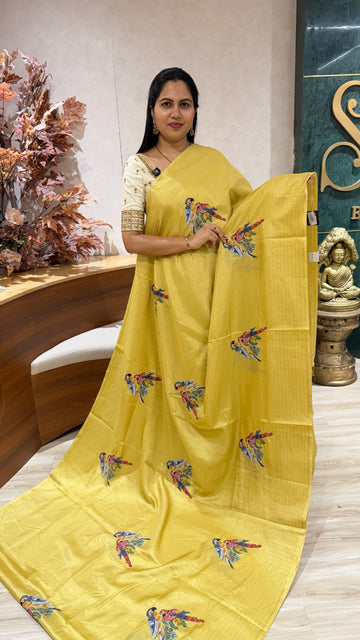 Tussar embroidery