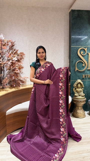 Tussar embroidery