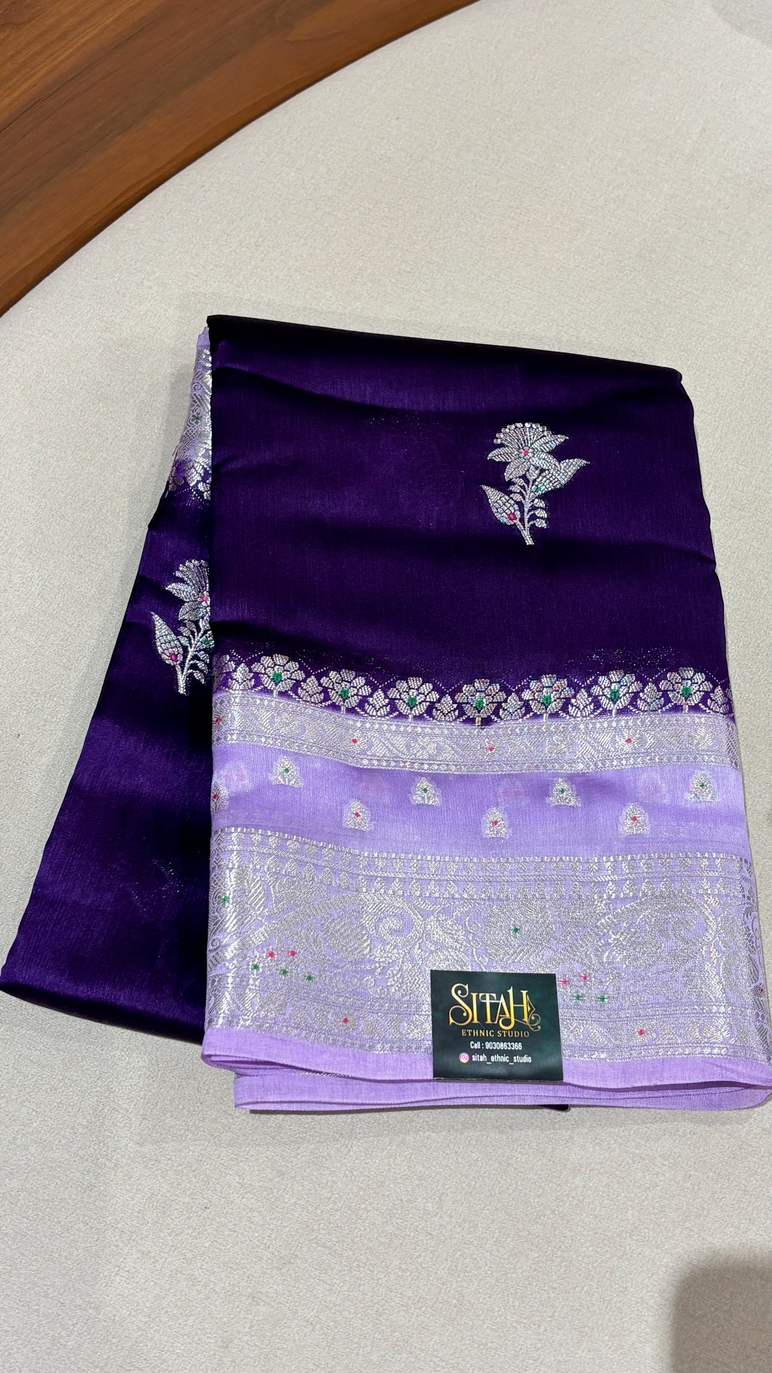 Fancy mango pattu purple