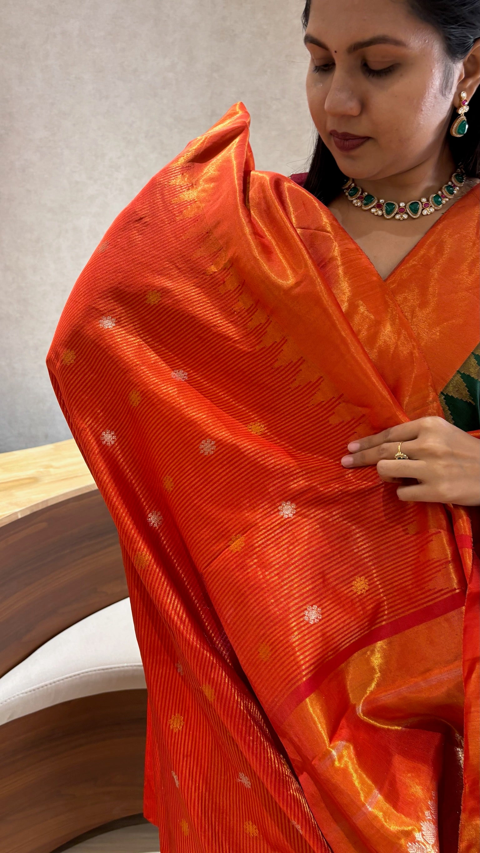 Handloom Gadwal green