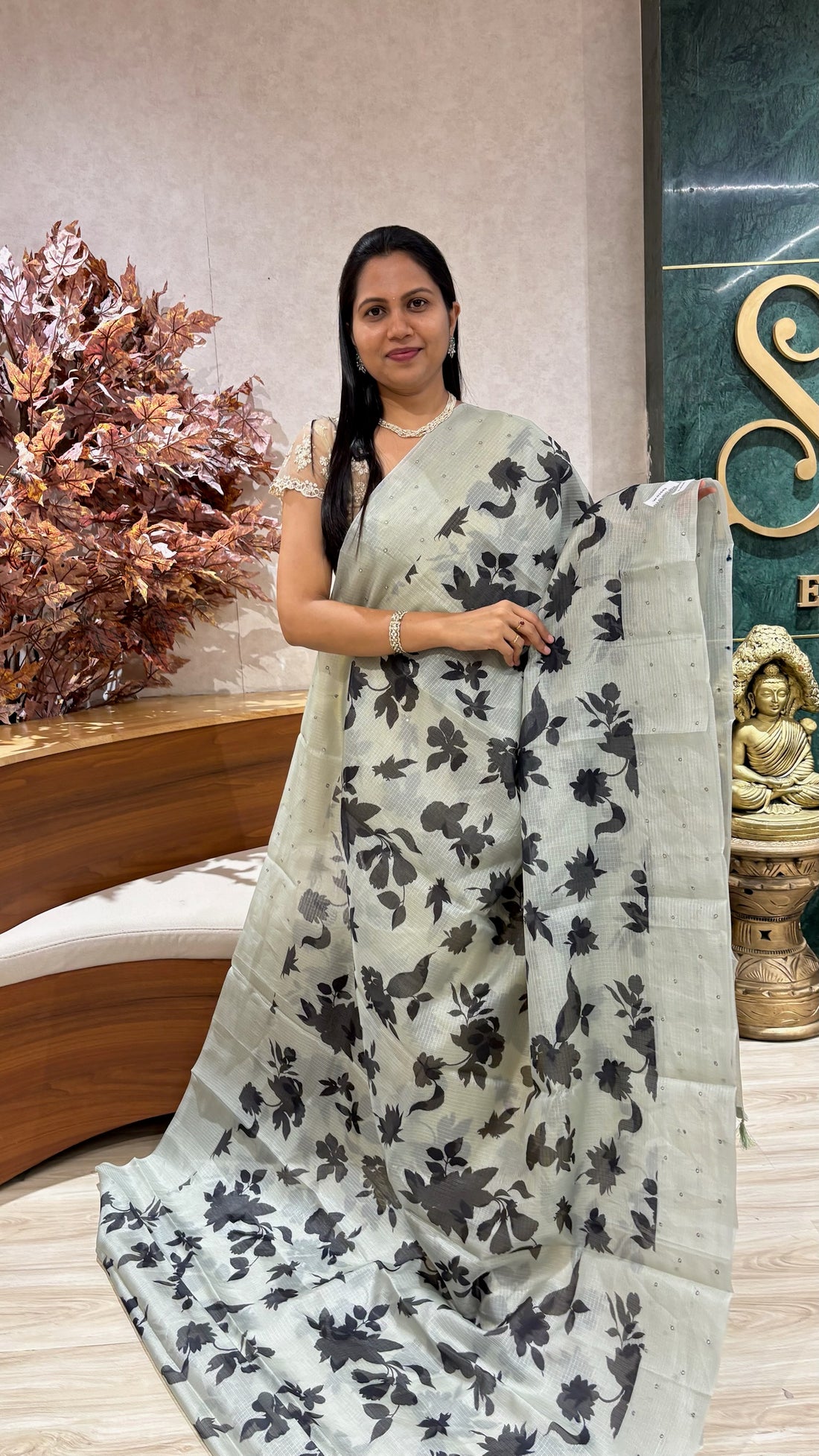 Silk kota pista green