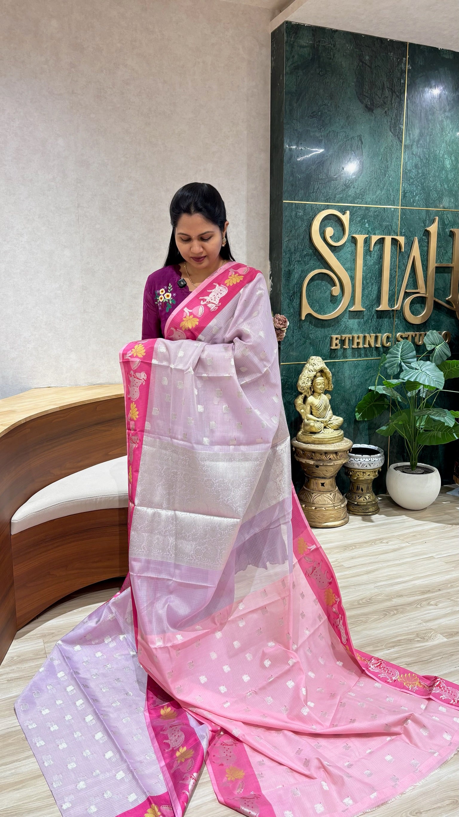 Silk kota lavendar