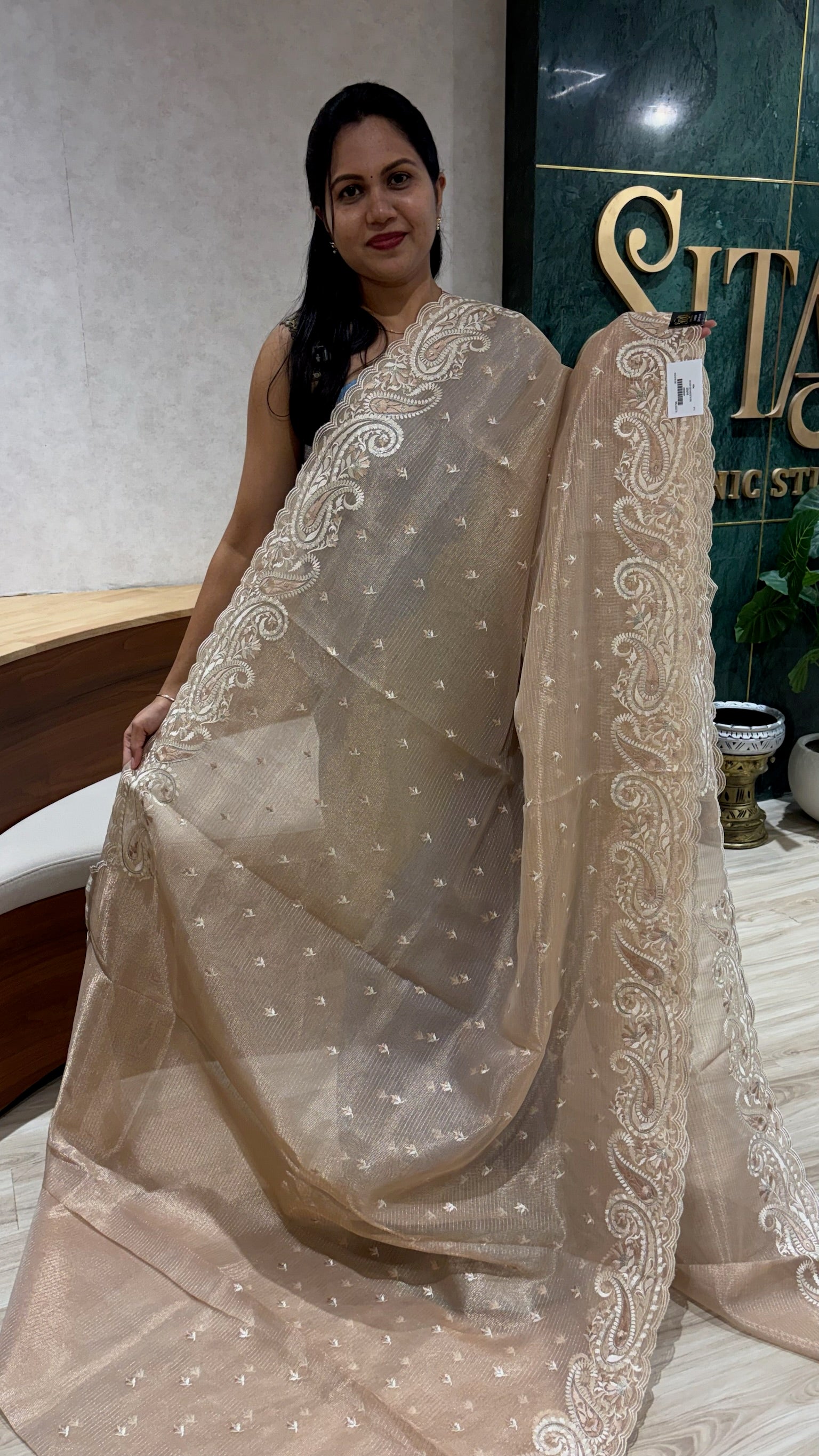 Fancy tissue saree