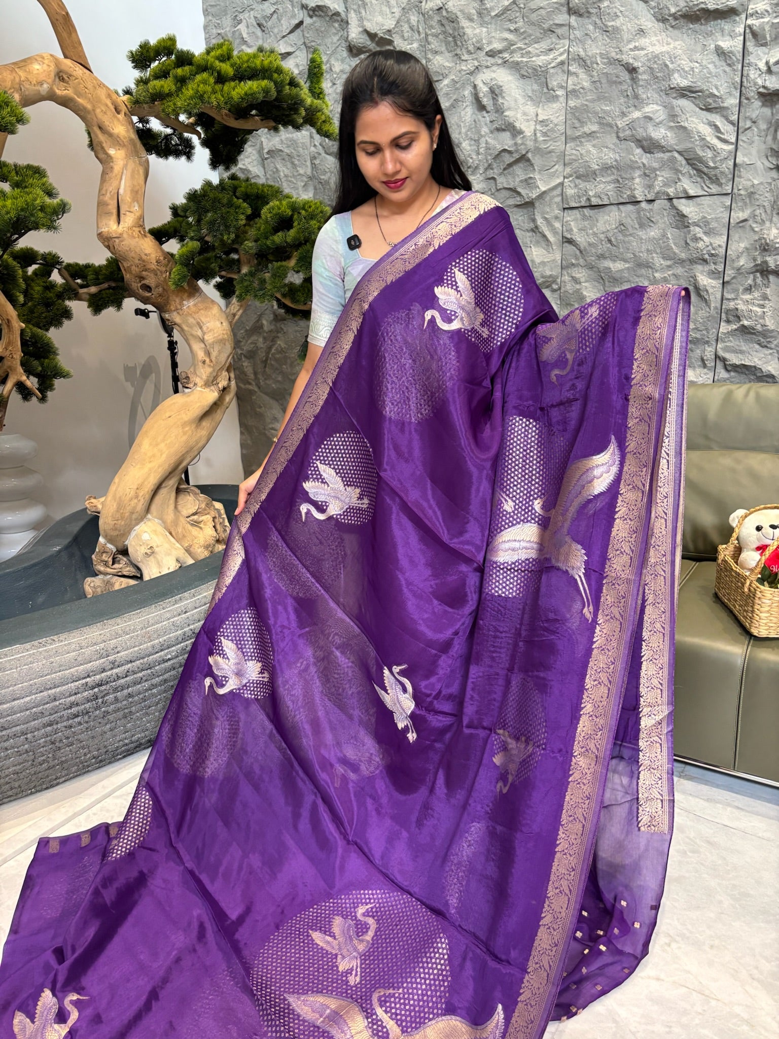 Chinnon saree purple