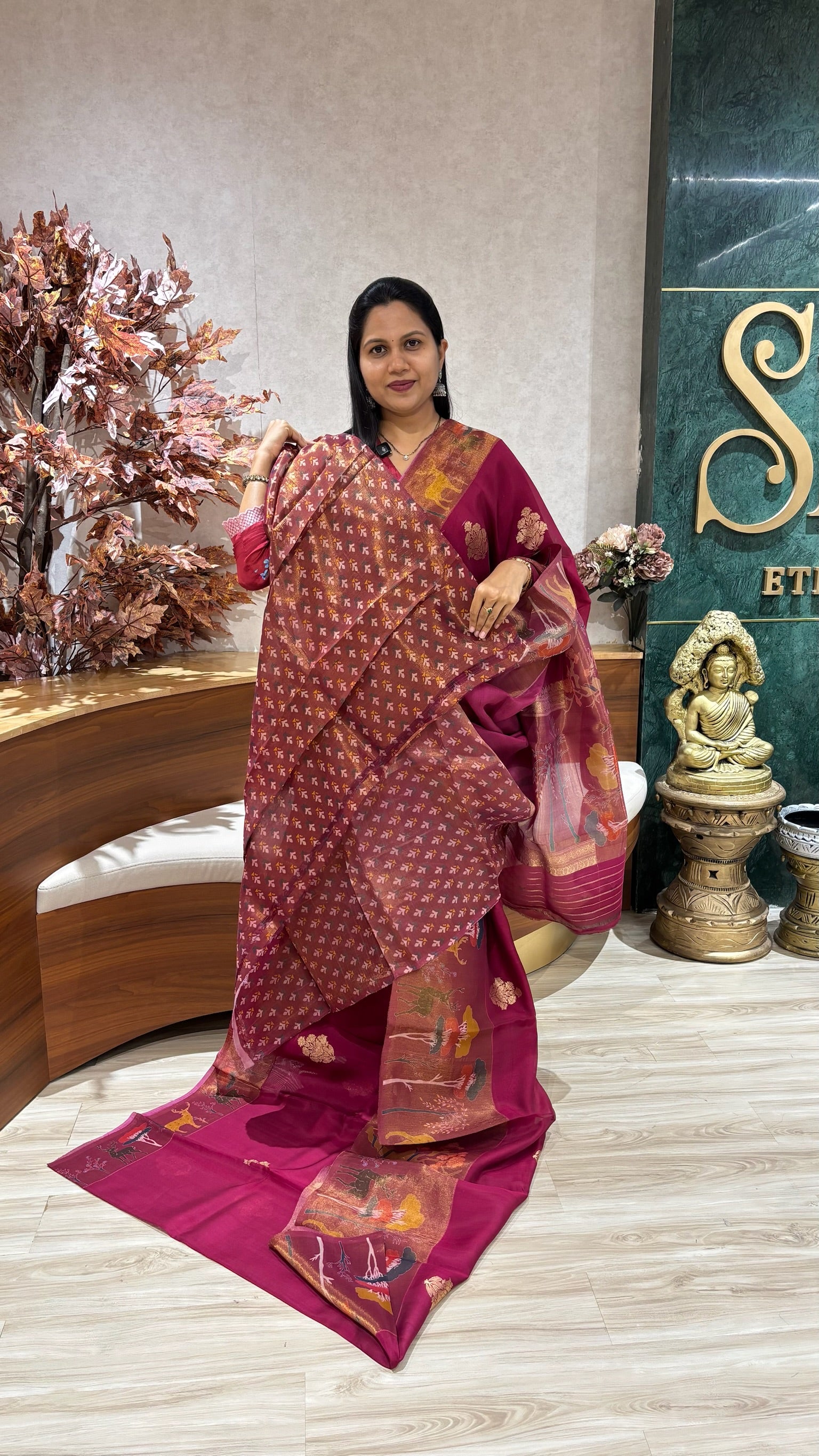 Designer kora tissue saree