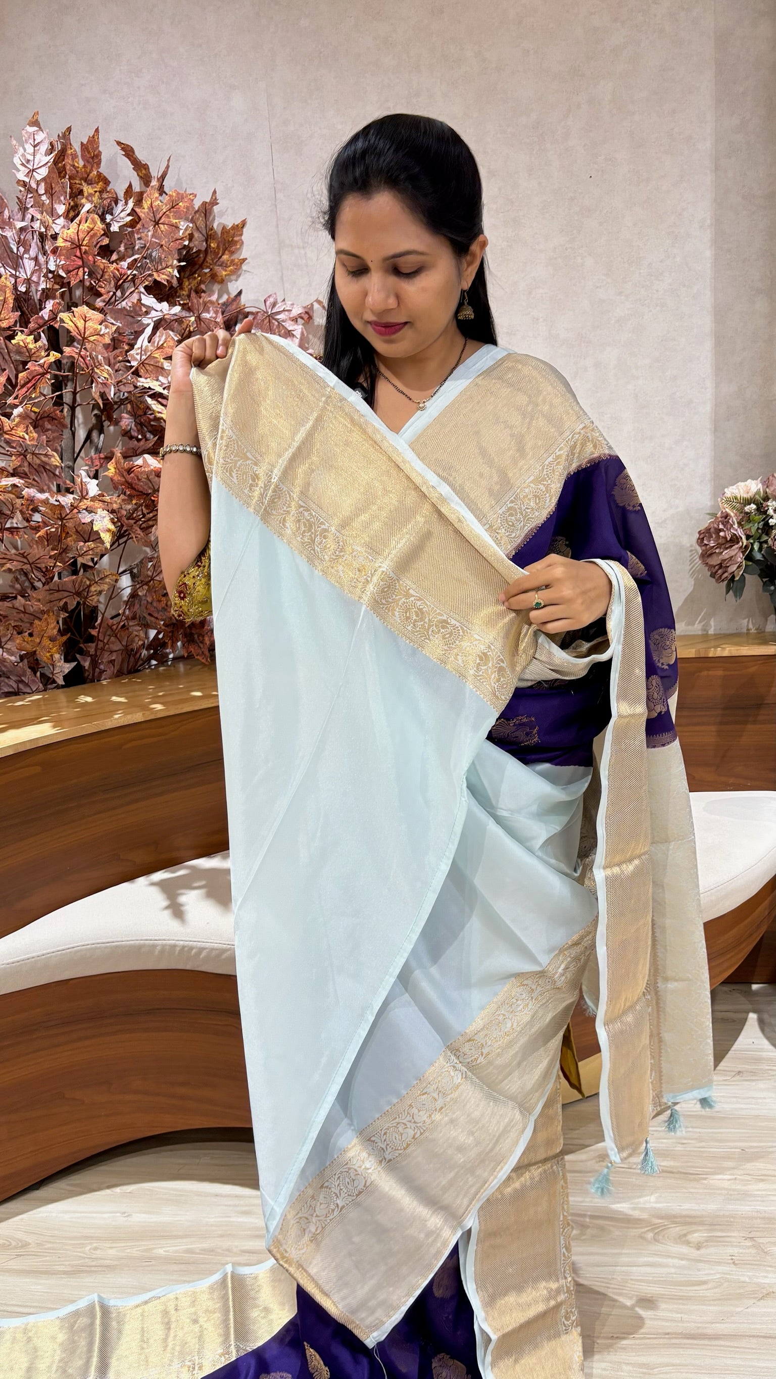 Mysore silk with kanchi borders