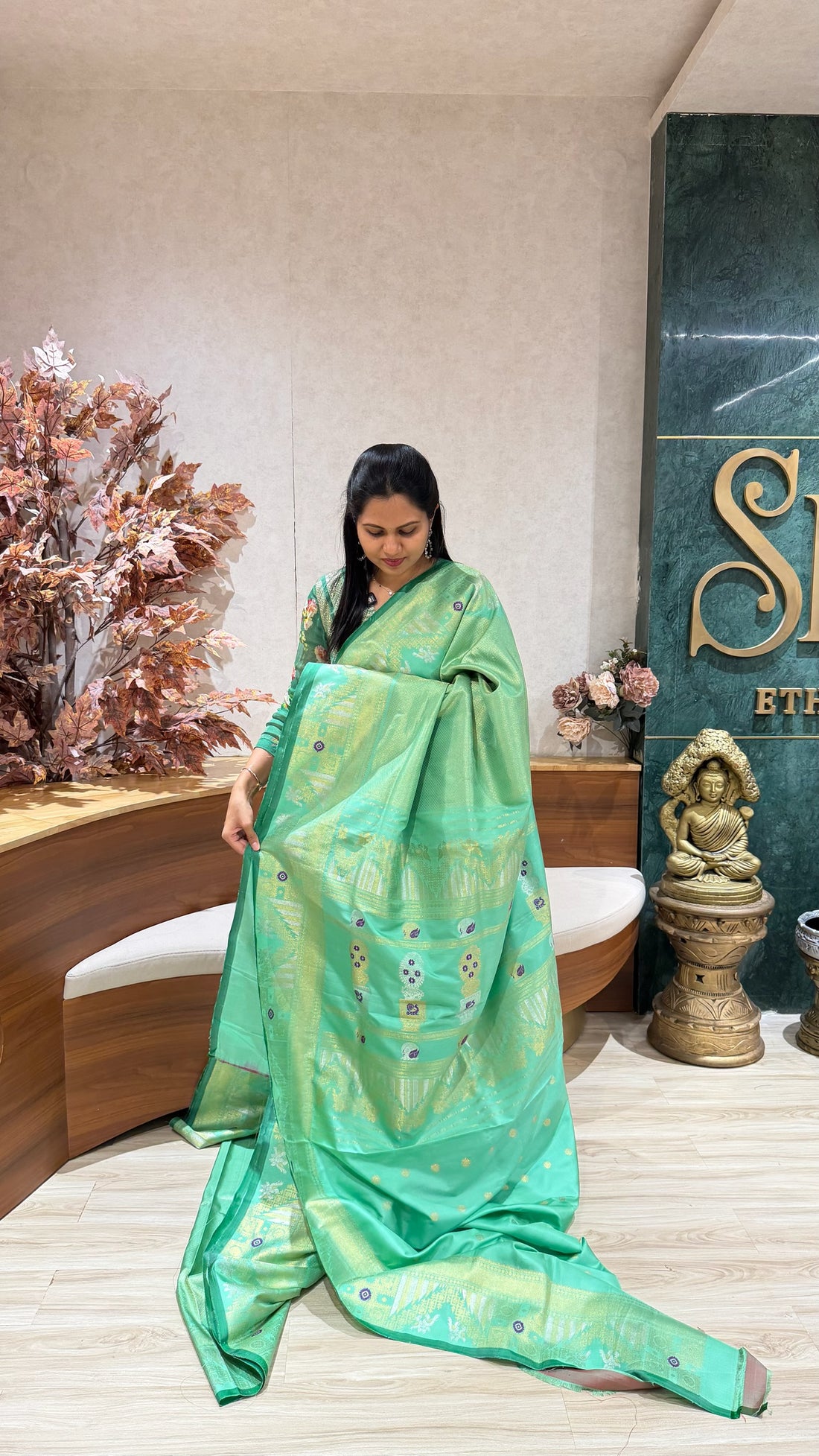 Handloom brocade gadwal