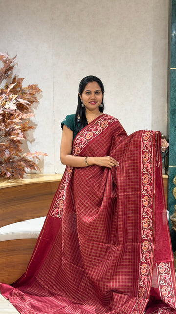 Tussar embroidery