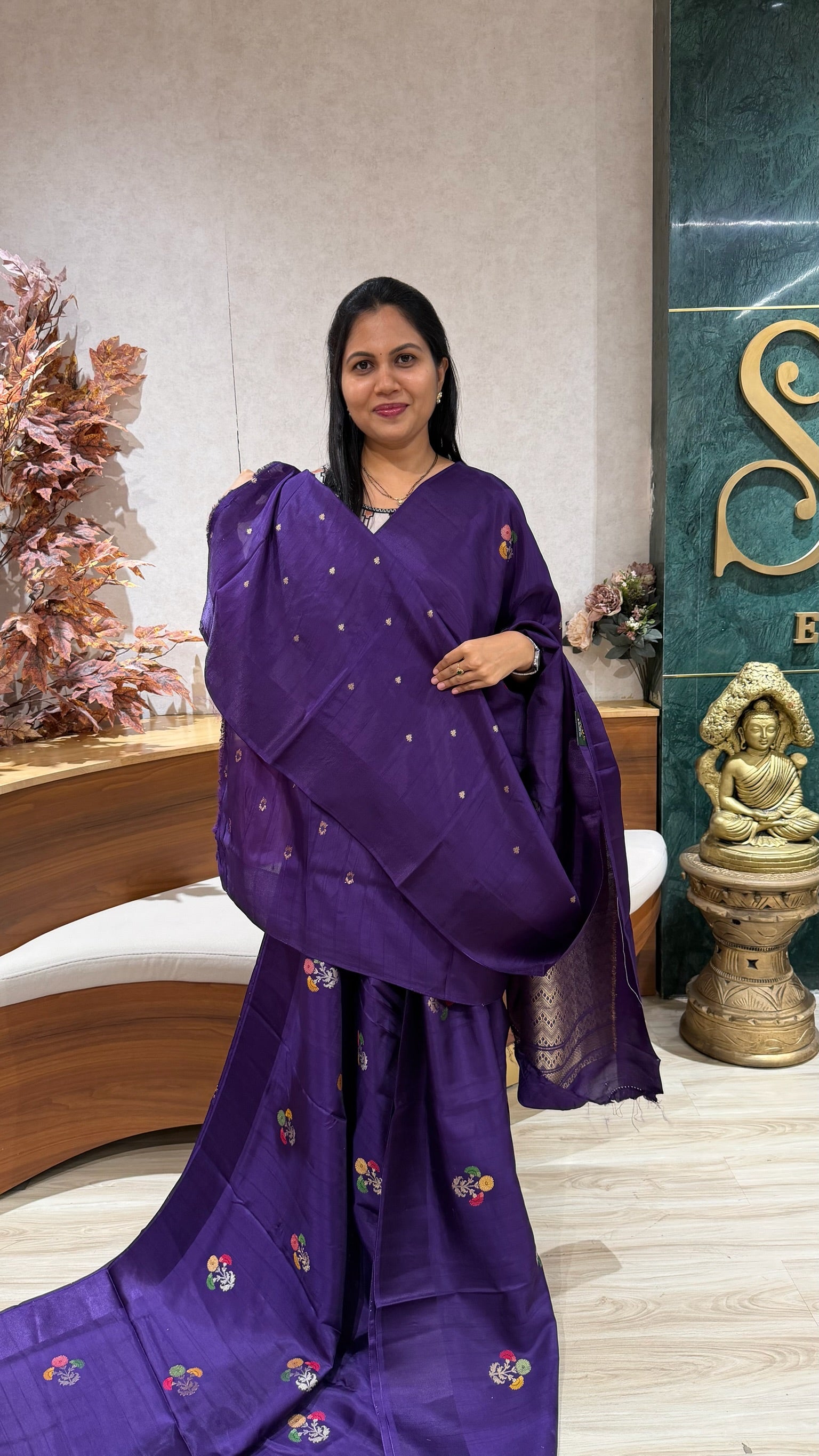 Fancy tussar purple