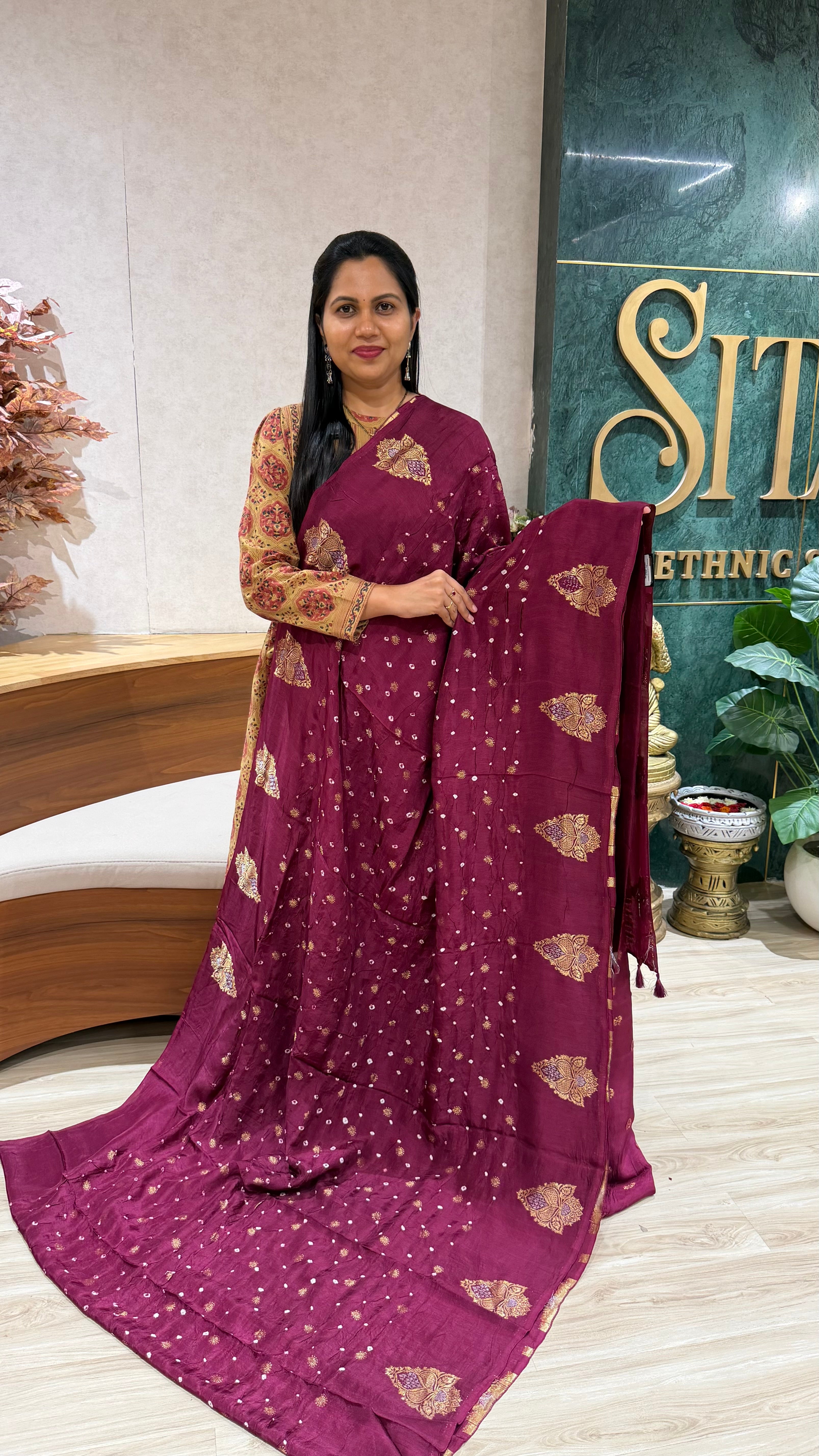 Chinon silk bandhini