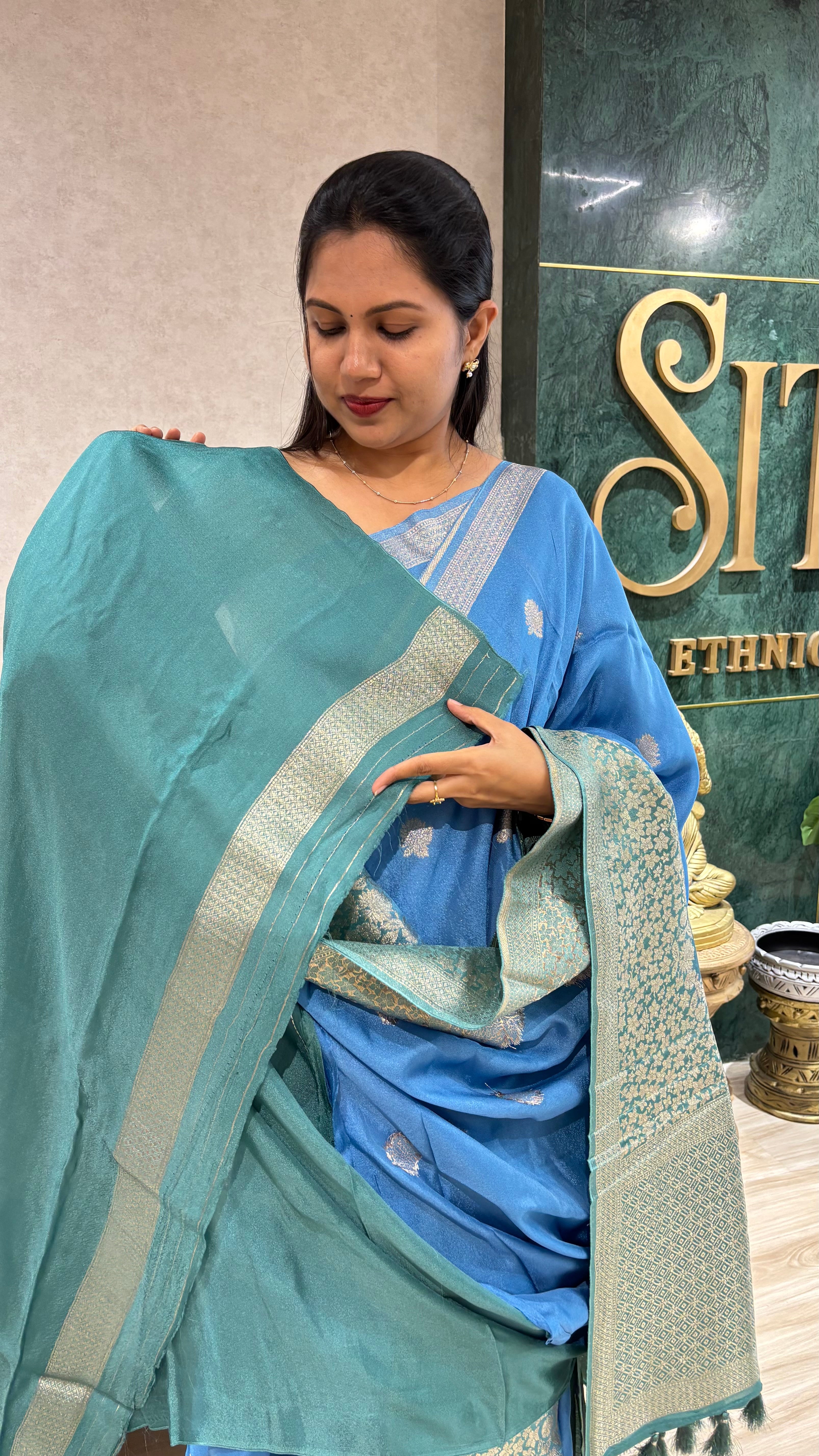 Tissue  georgette blue