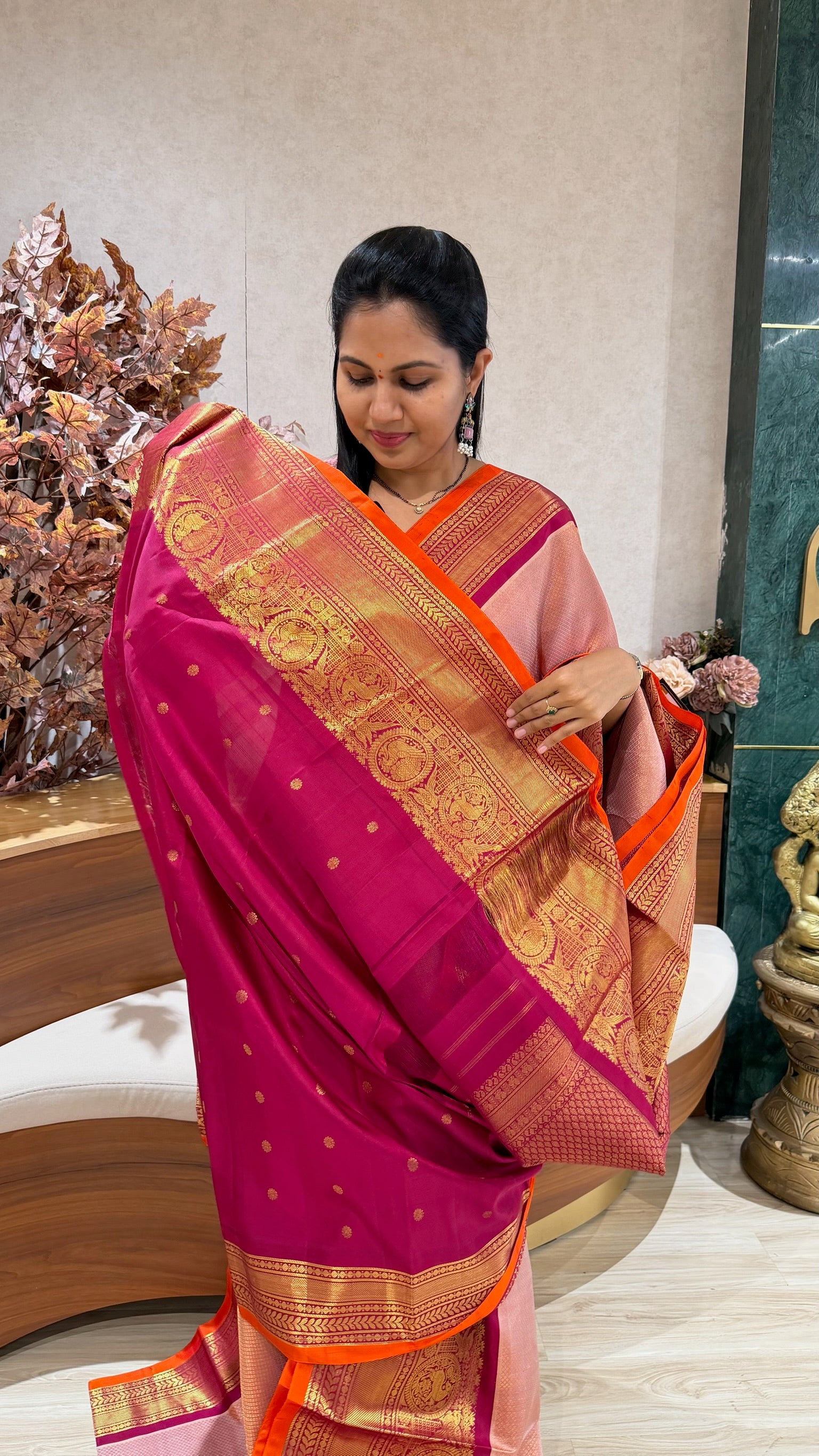Brocade gadwal pattu