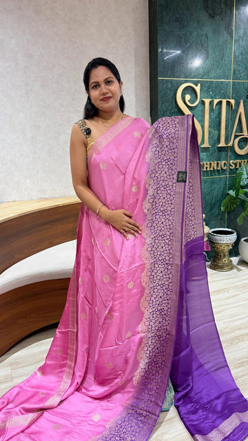 Tissue georgette pink-purple