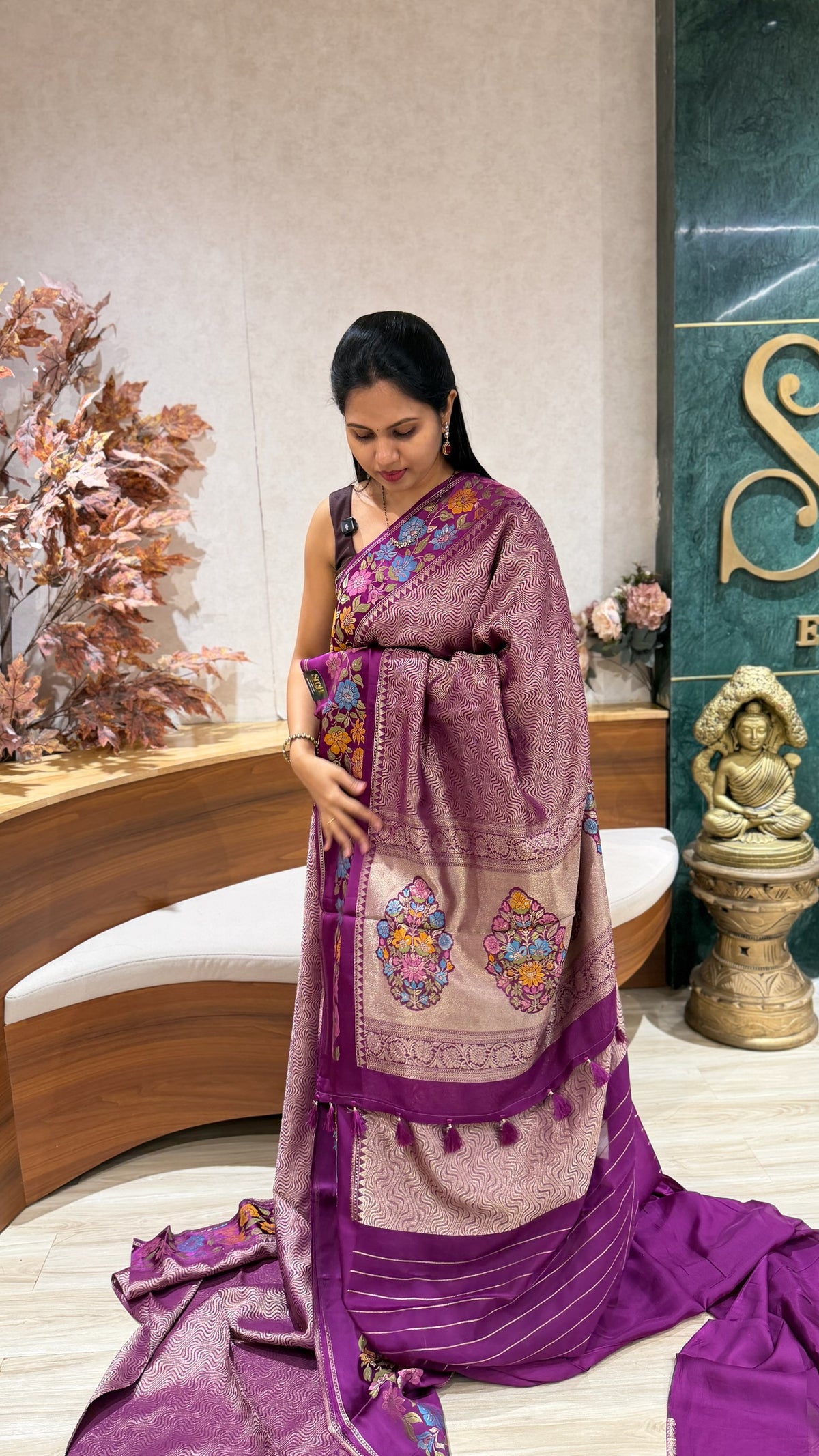 Georgette banaras weaving