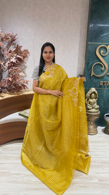 Tissue  kora embroidery