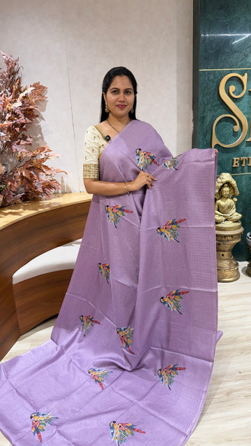 Tussar embroidery