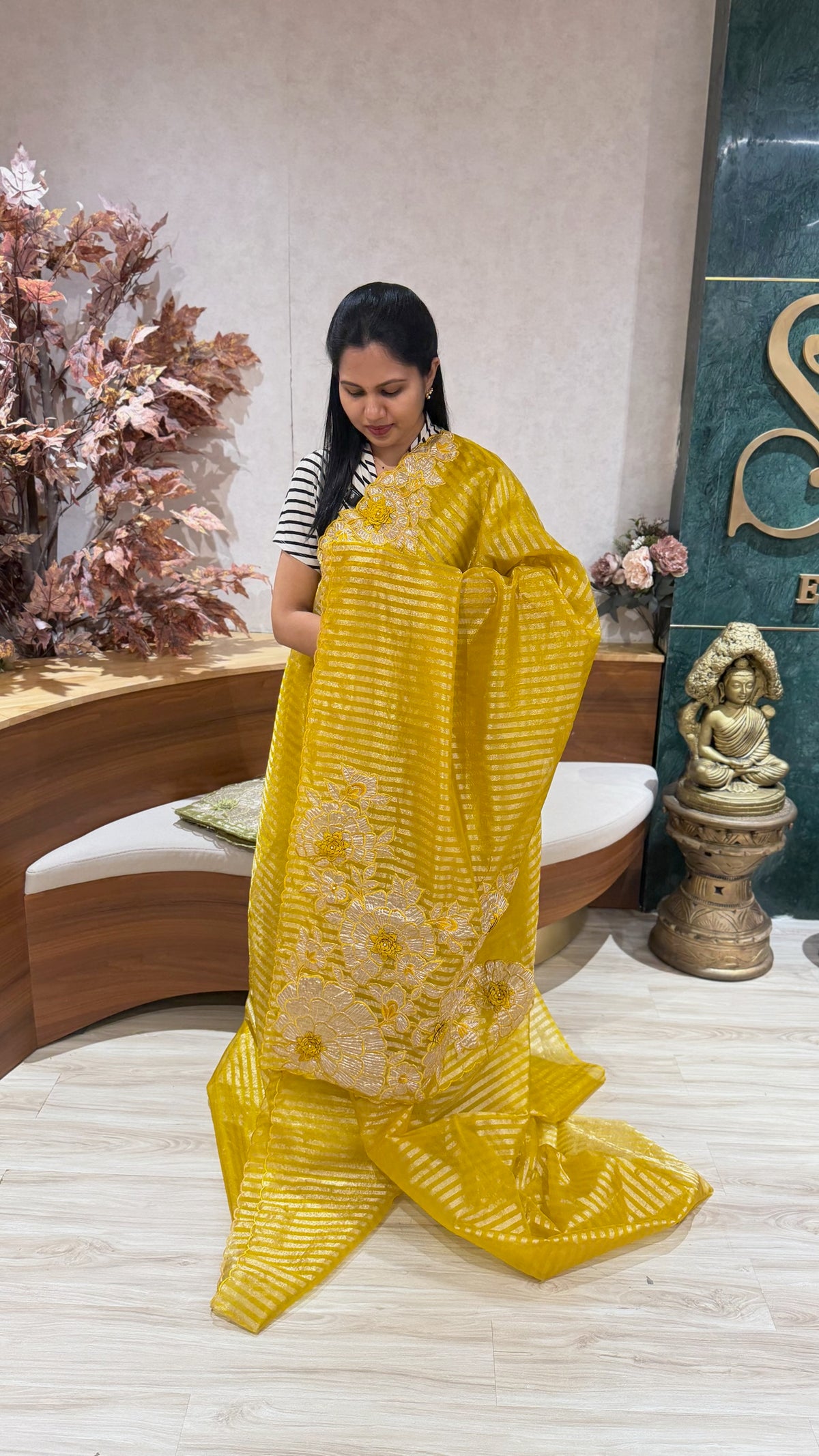 Tissue  kora embroidery