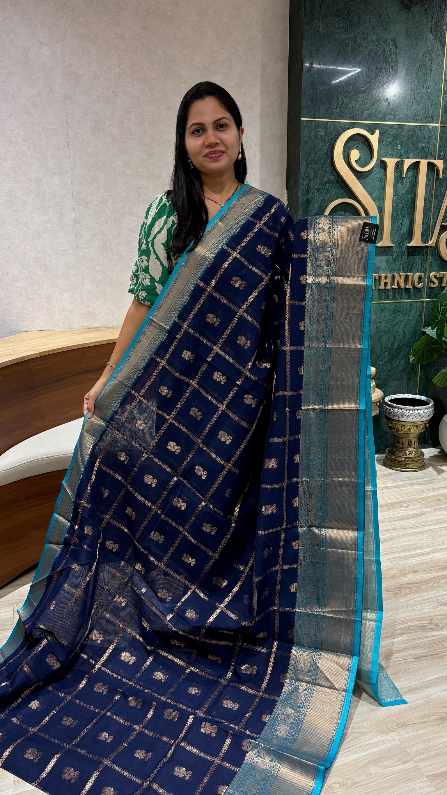 Mangalgiri pattu blue