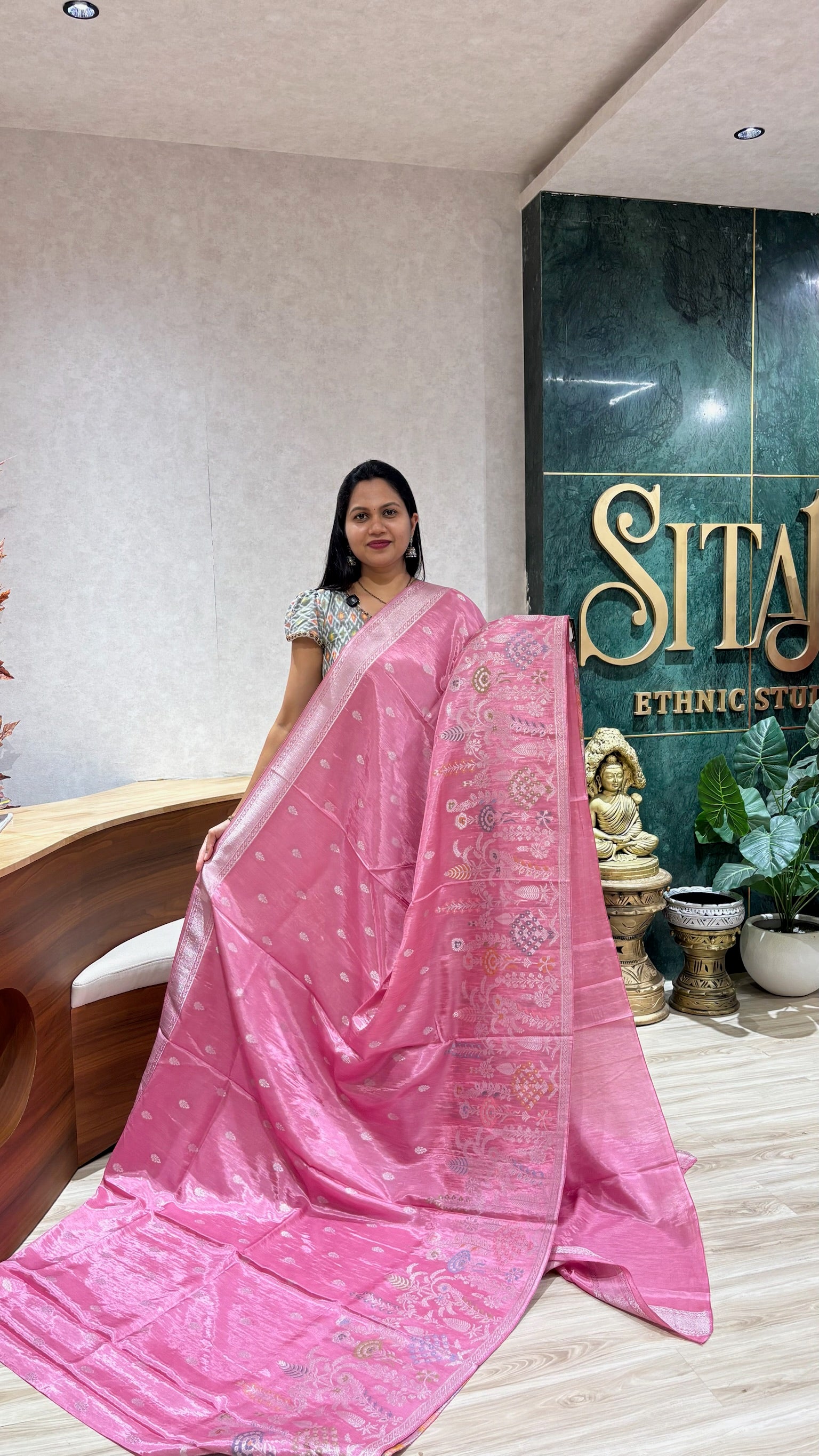 Matka silk baby pink