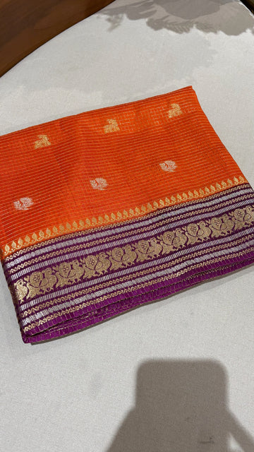 Vintage  checks orange