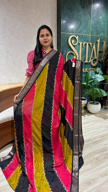 Casual black georgette