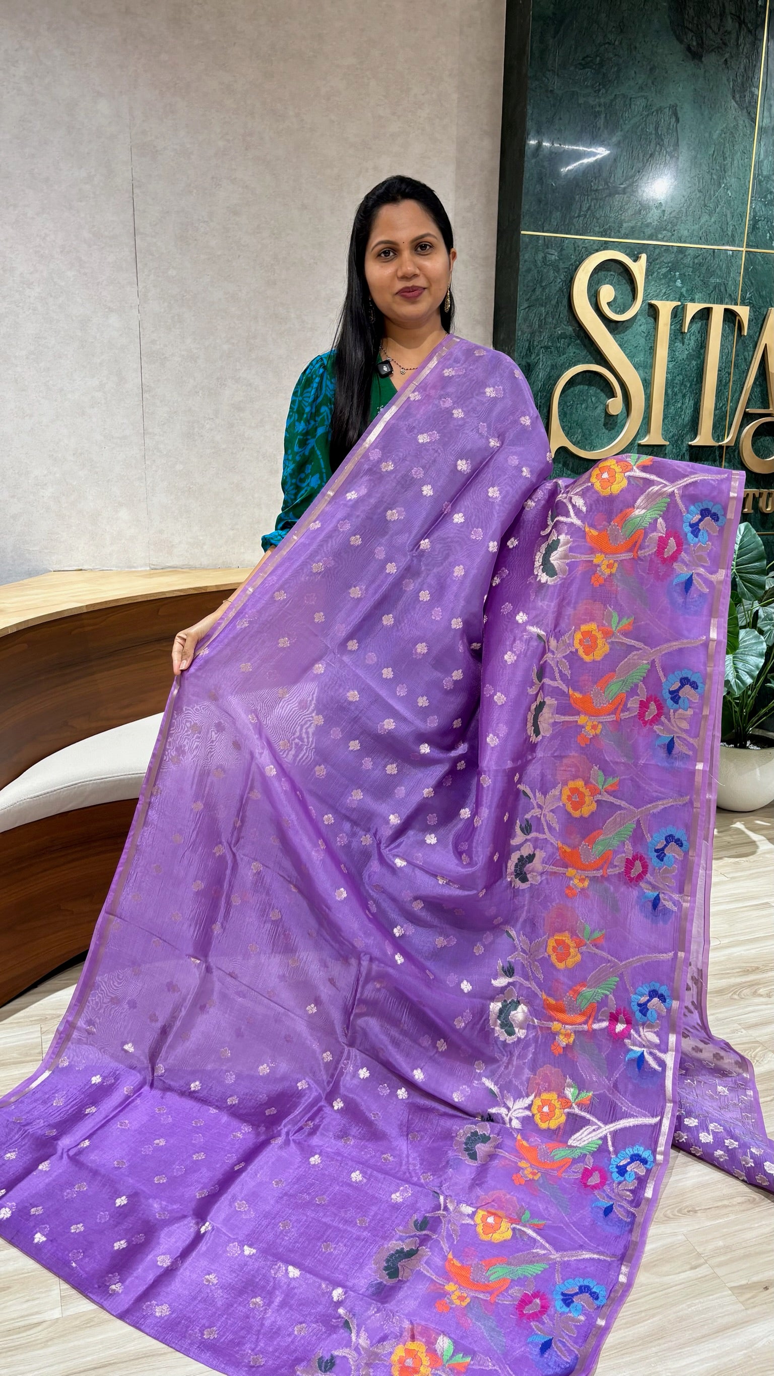 Paper silk meena buti