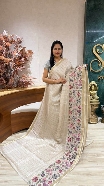 Tussar embroidery