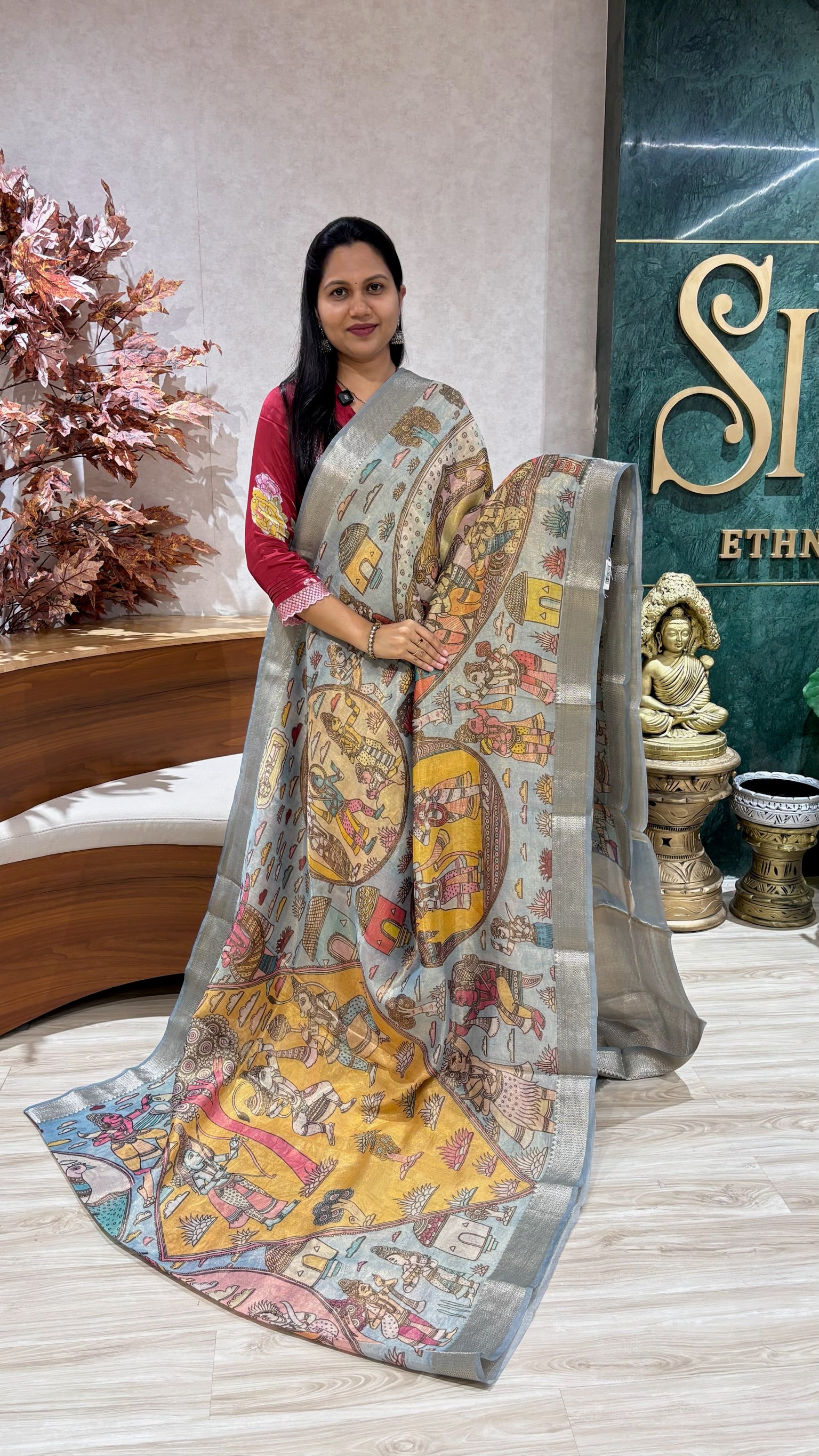 Designer tissue Kalamkari