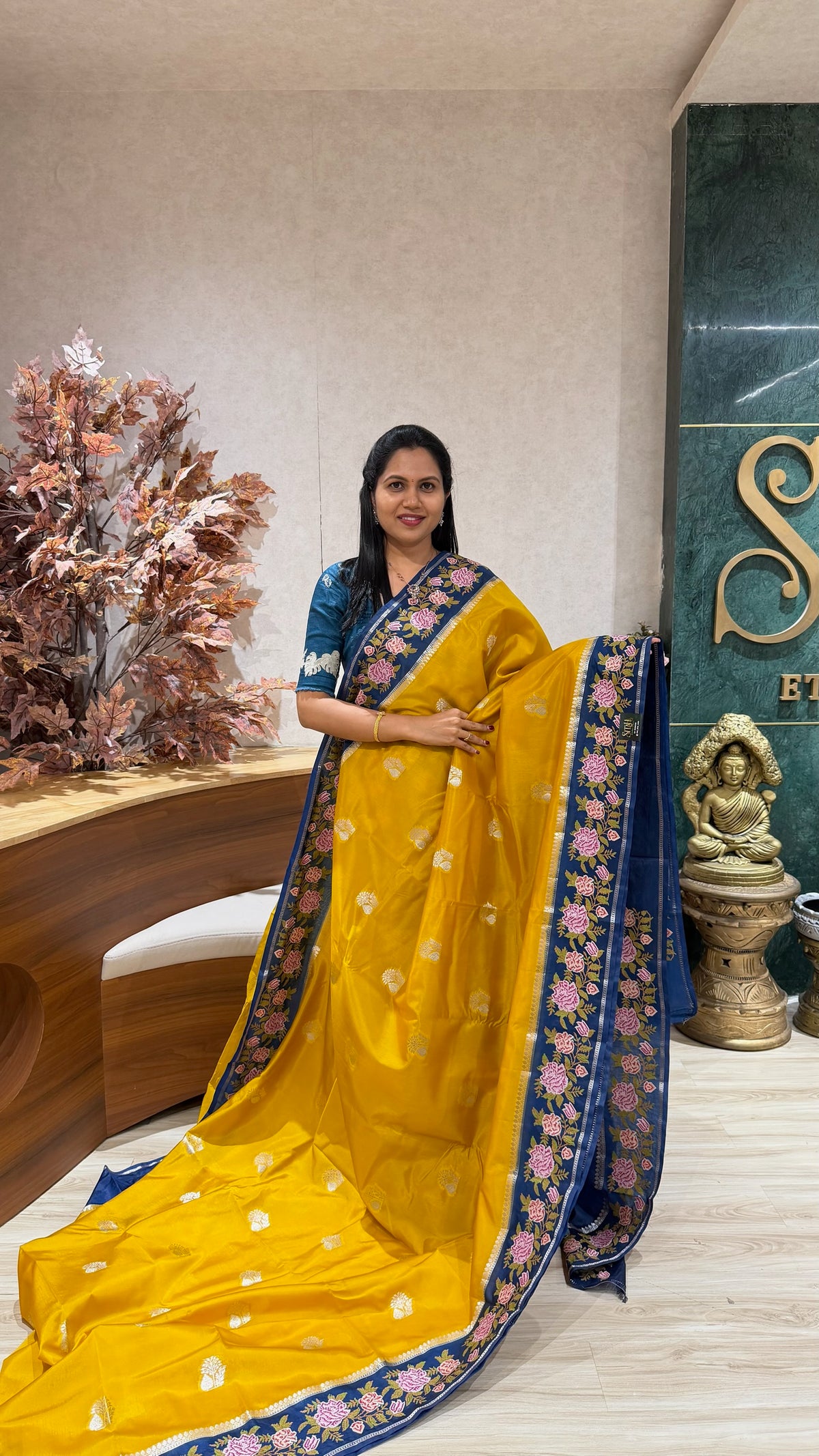 Mango silk embroidery