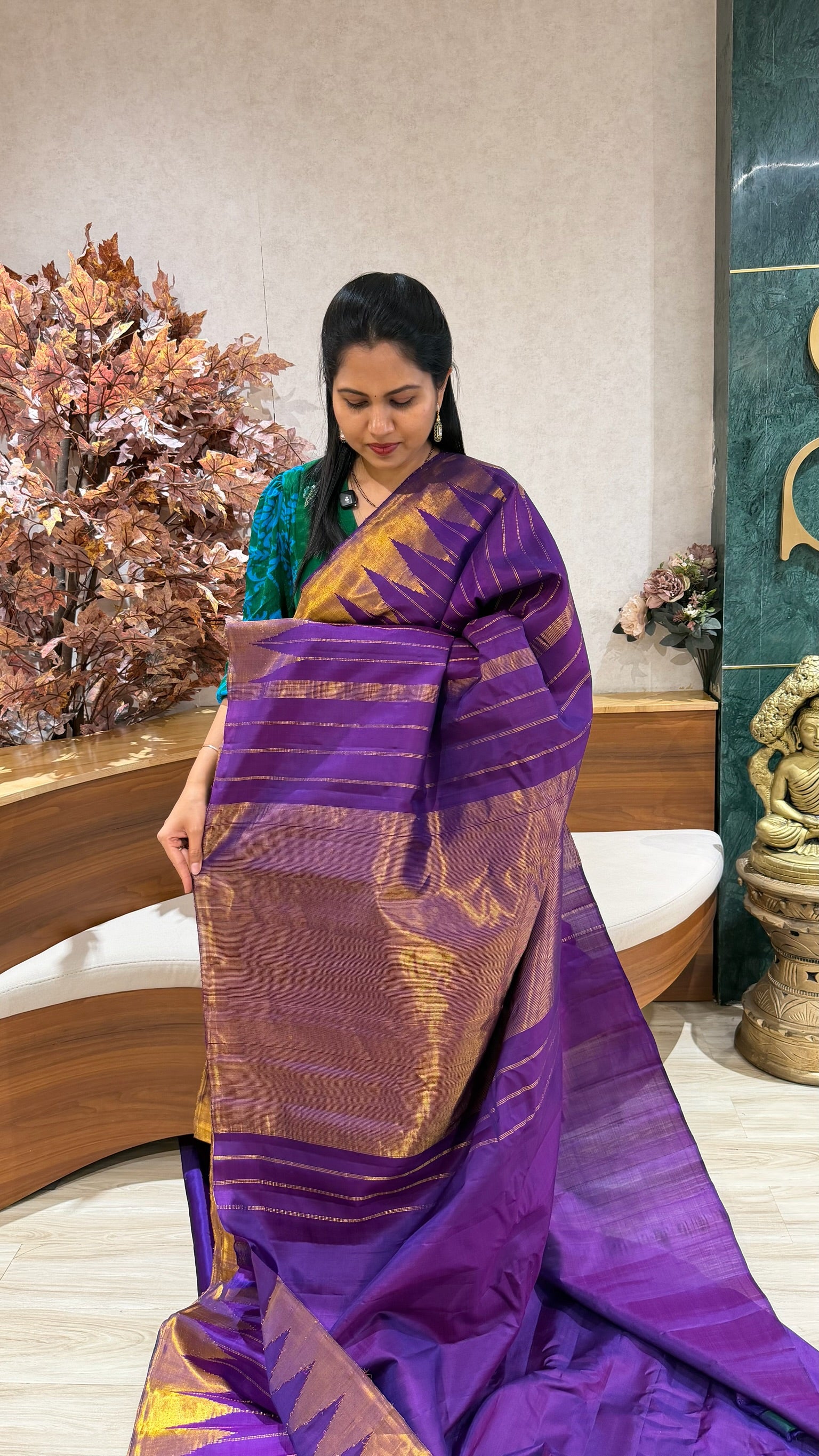 Handloom gadwal tissue border