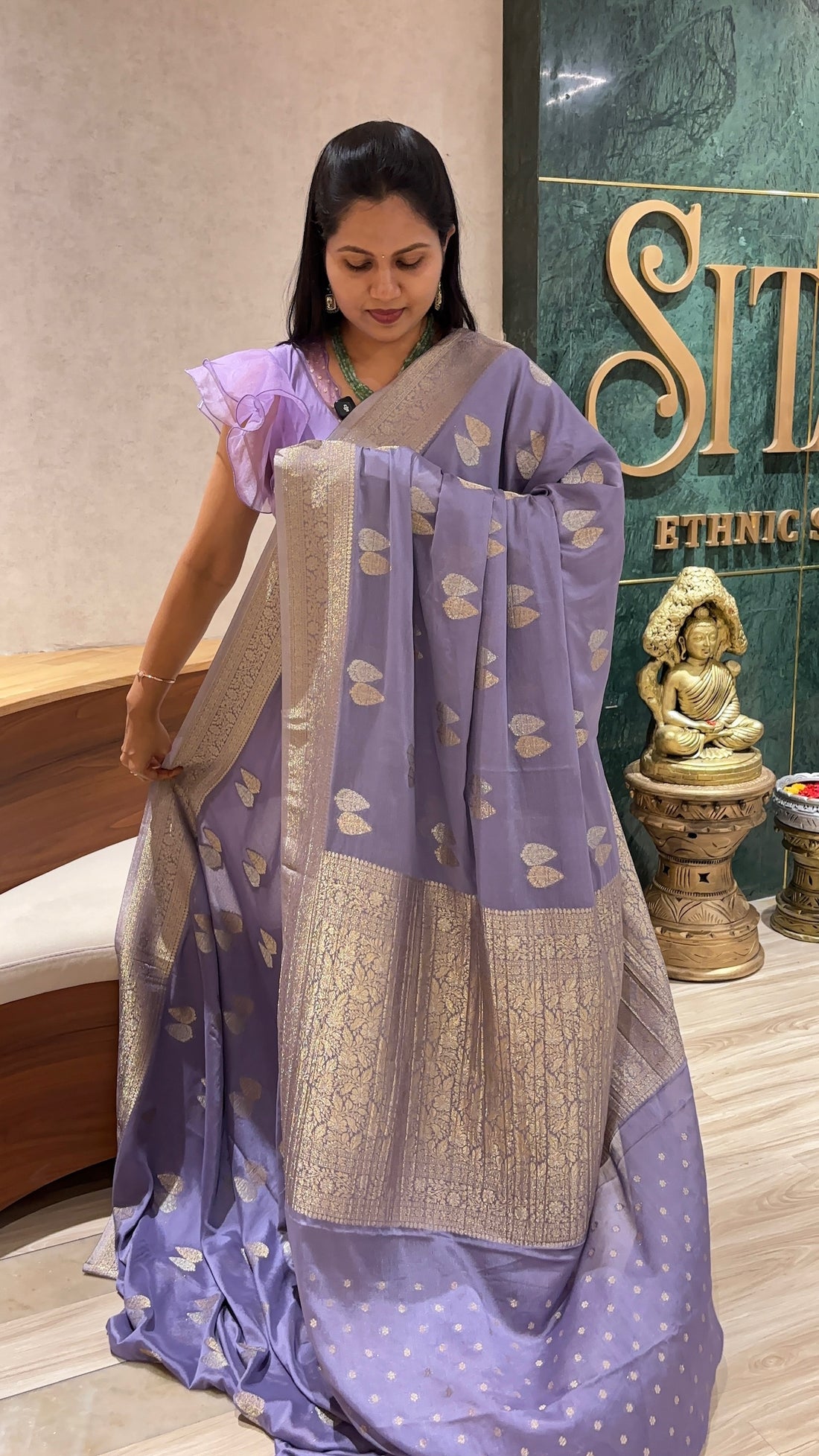 Pure georgette lavender