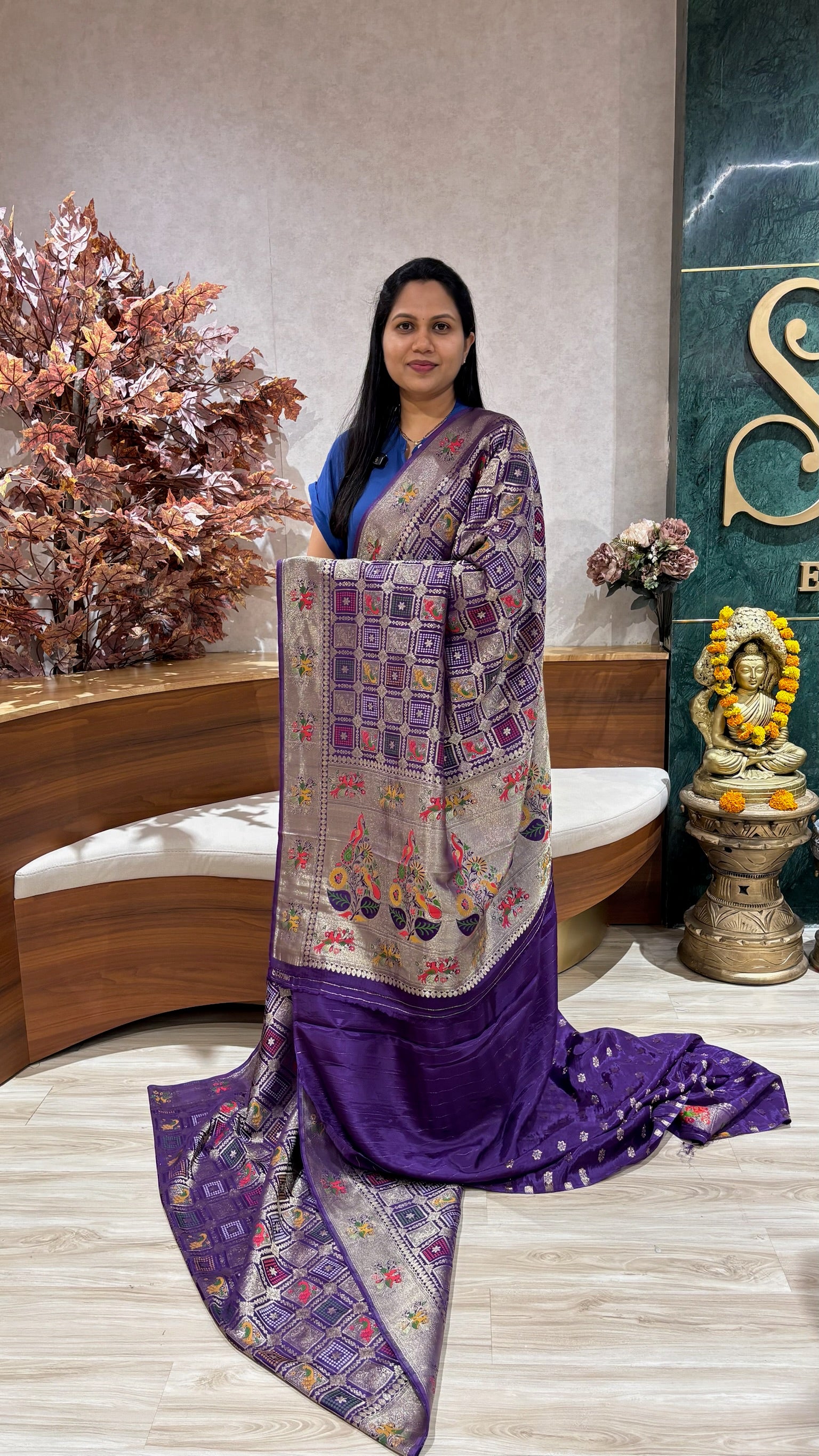 Georgette banaras weaving