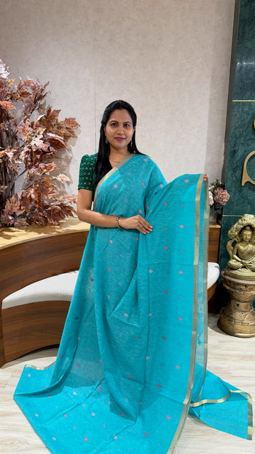 Fancy cotton jhamdhani pallu