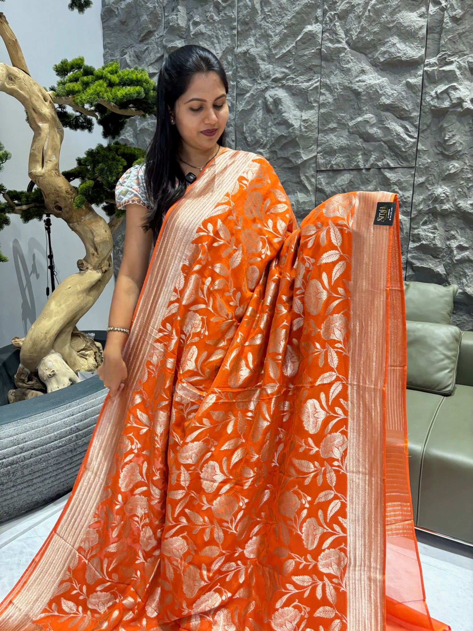 Pure georgette saree