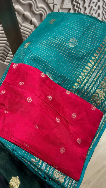 Russian solk sea blue