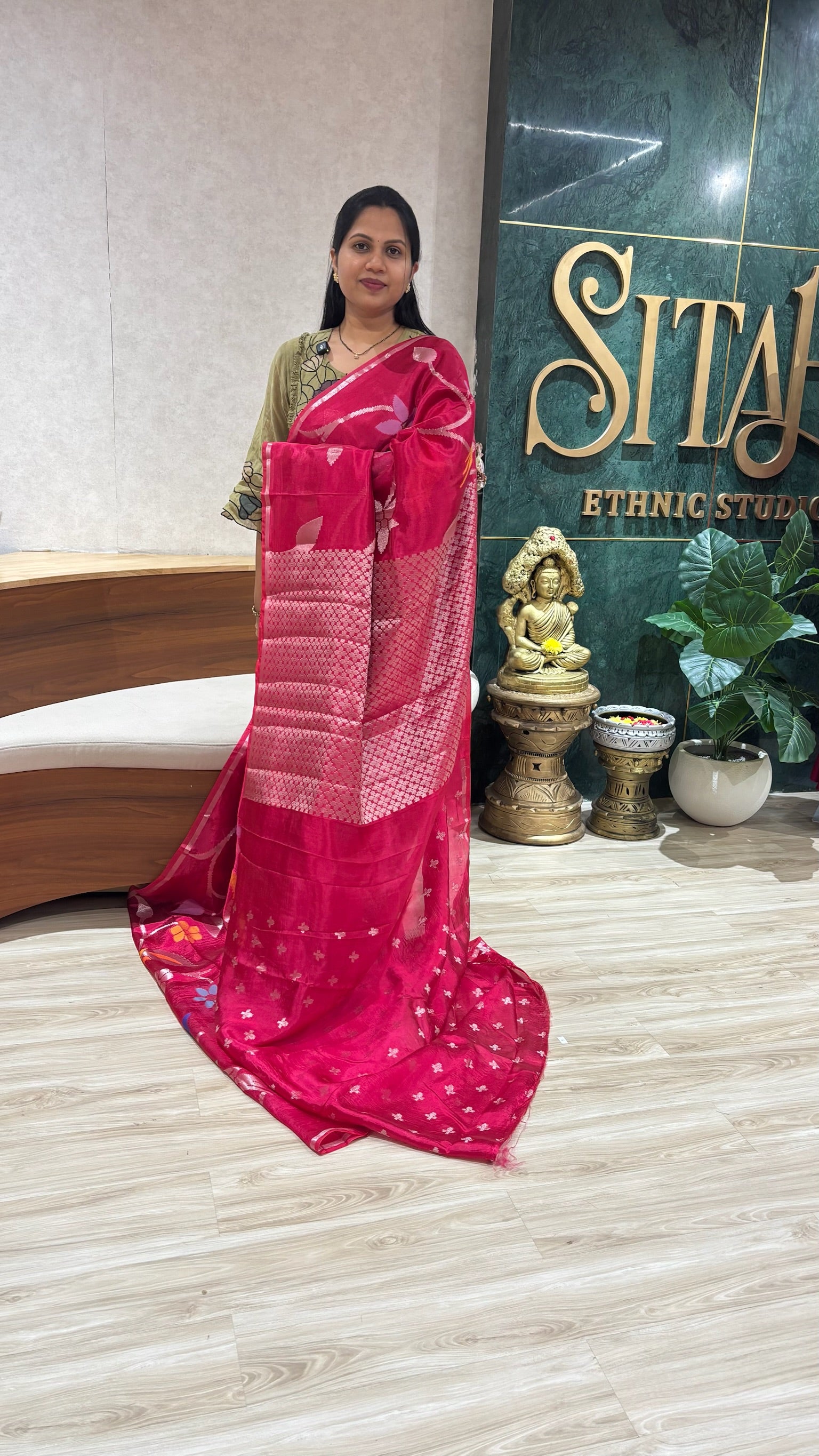 Paper silk allover pink