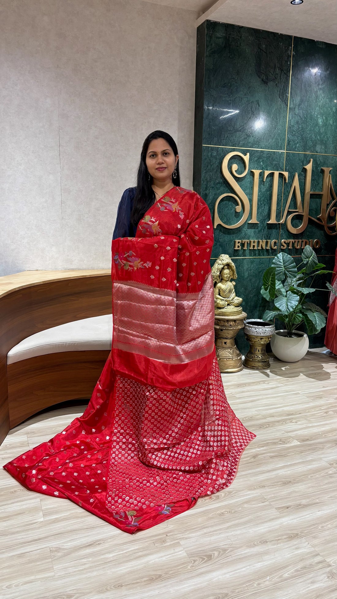 Paper silk buti border