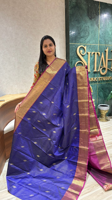 Handloom kanchi blue