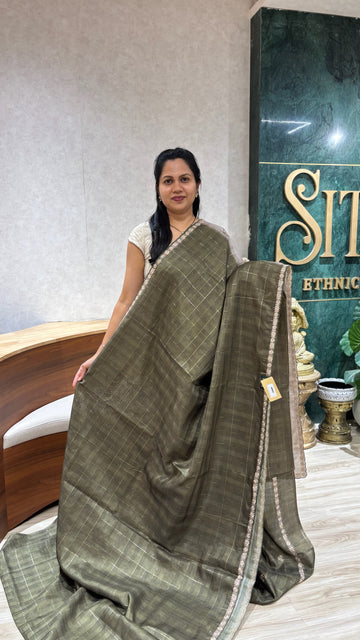 Fancy tussar embroidery border