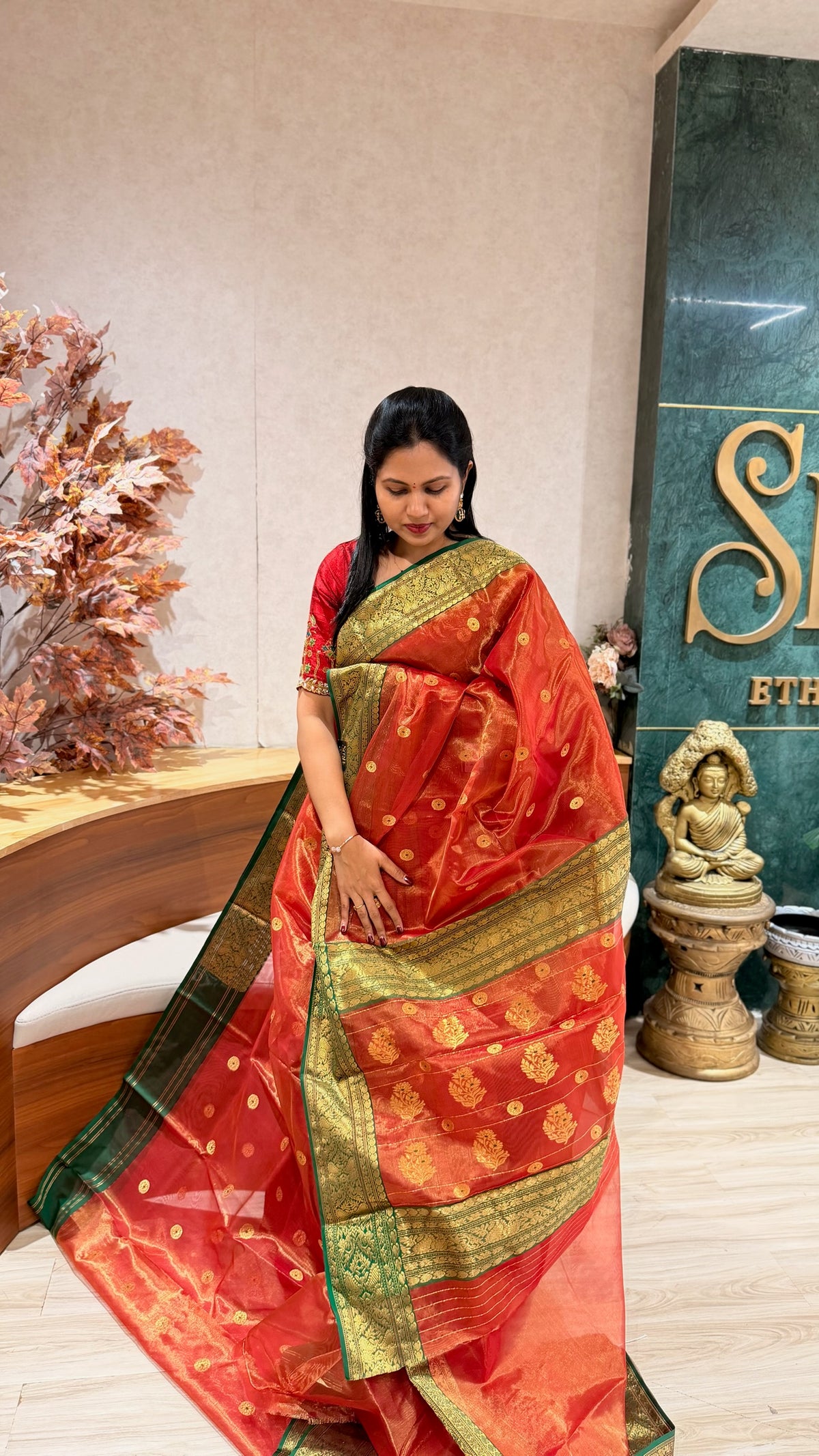 Handloom tissue chanderi