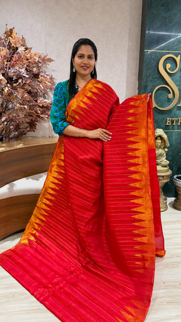Handloom gadwal tissue border