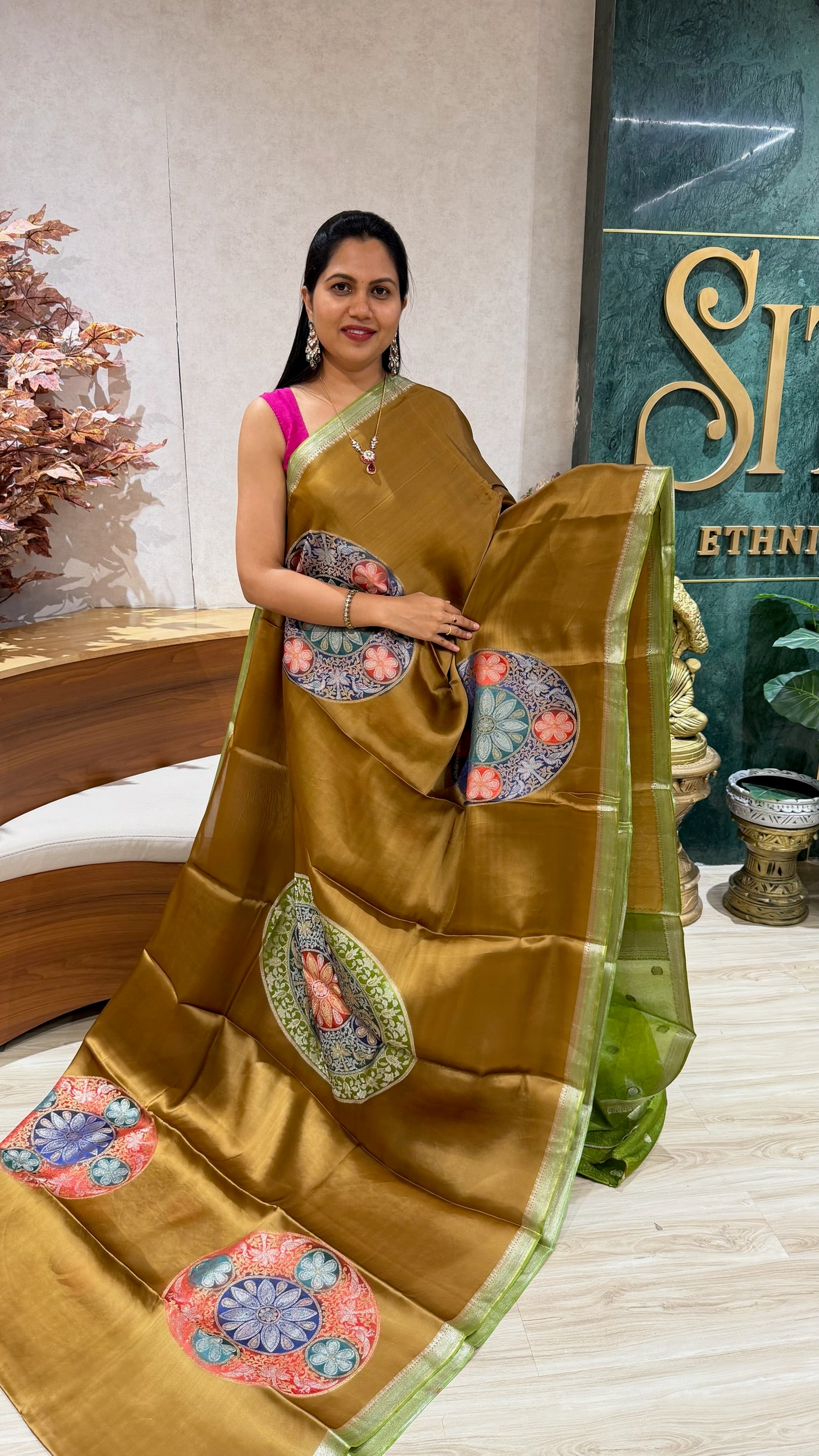 Mashru crepe designer