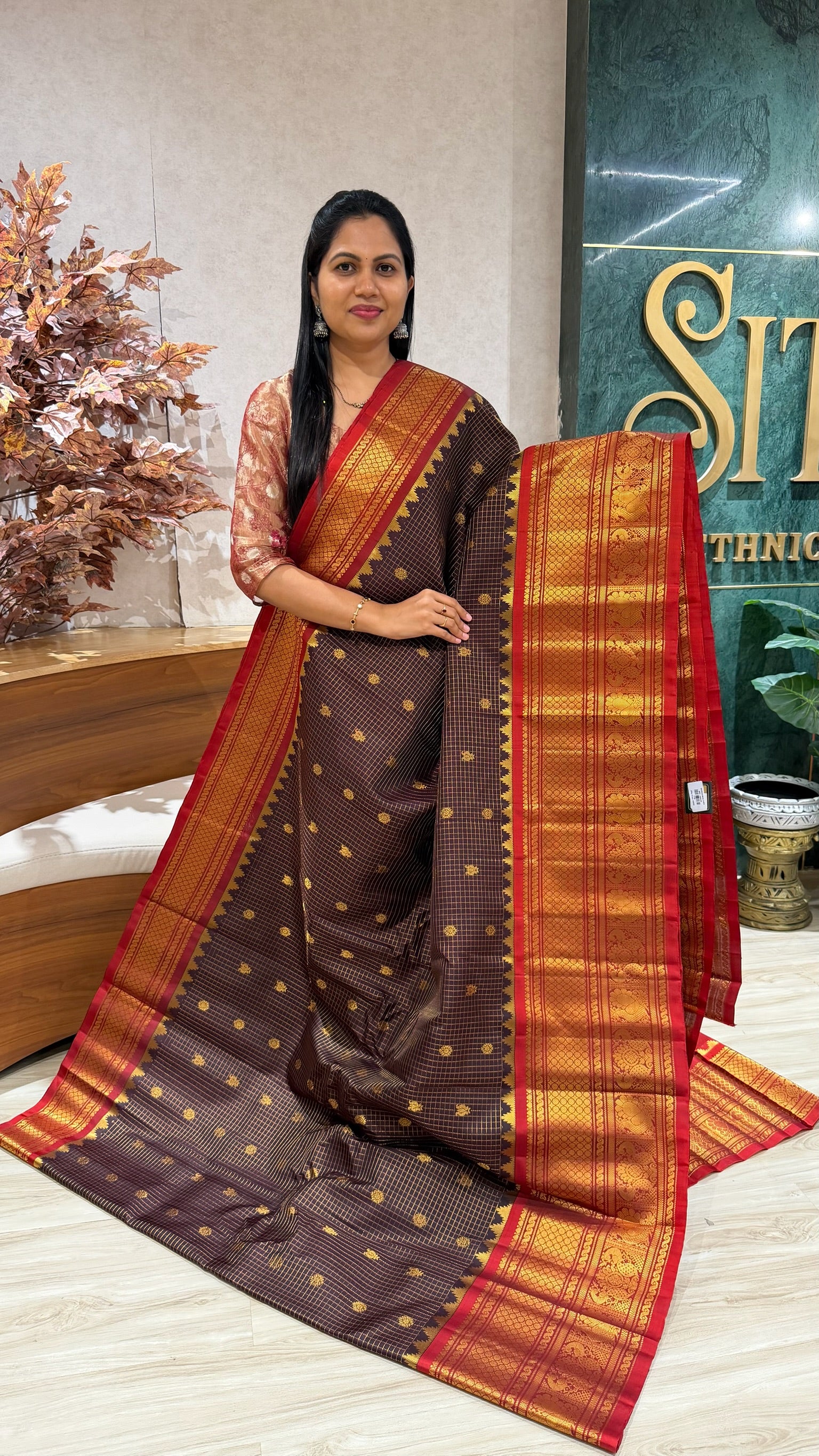 Handloom gadwal pattu