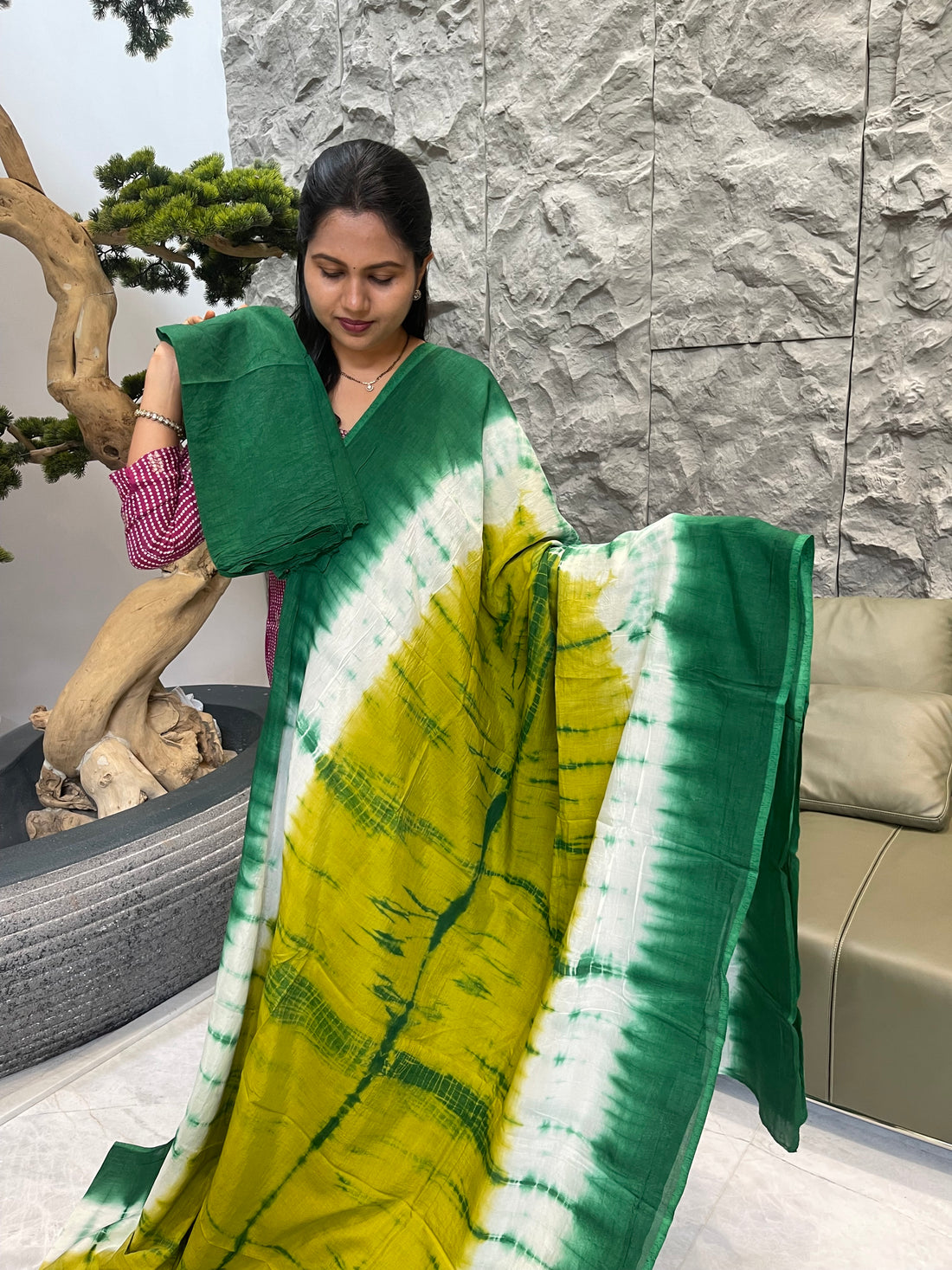Shibori green