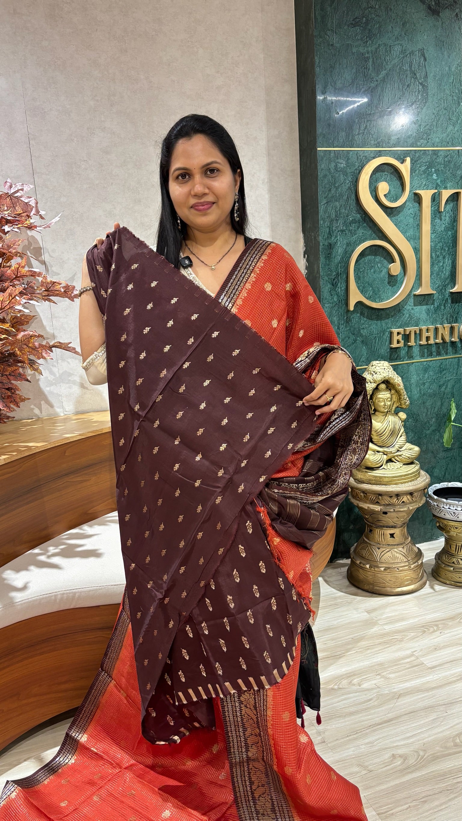 Fancy Mysore silk rust
