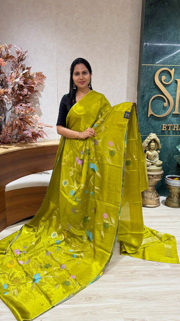 Ho crepe mehndi green