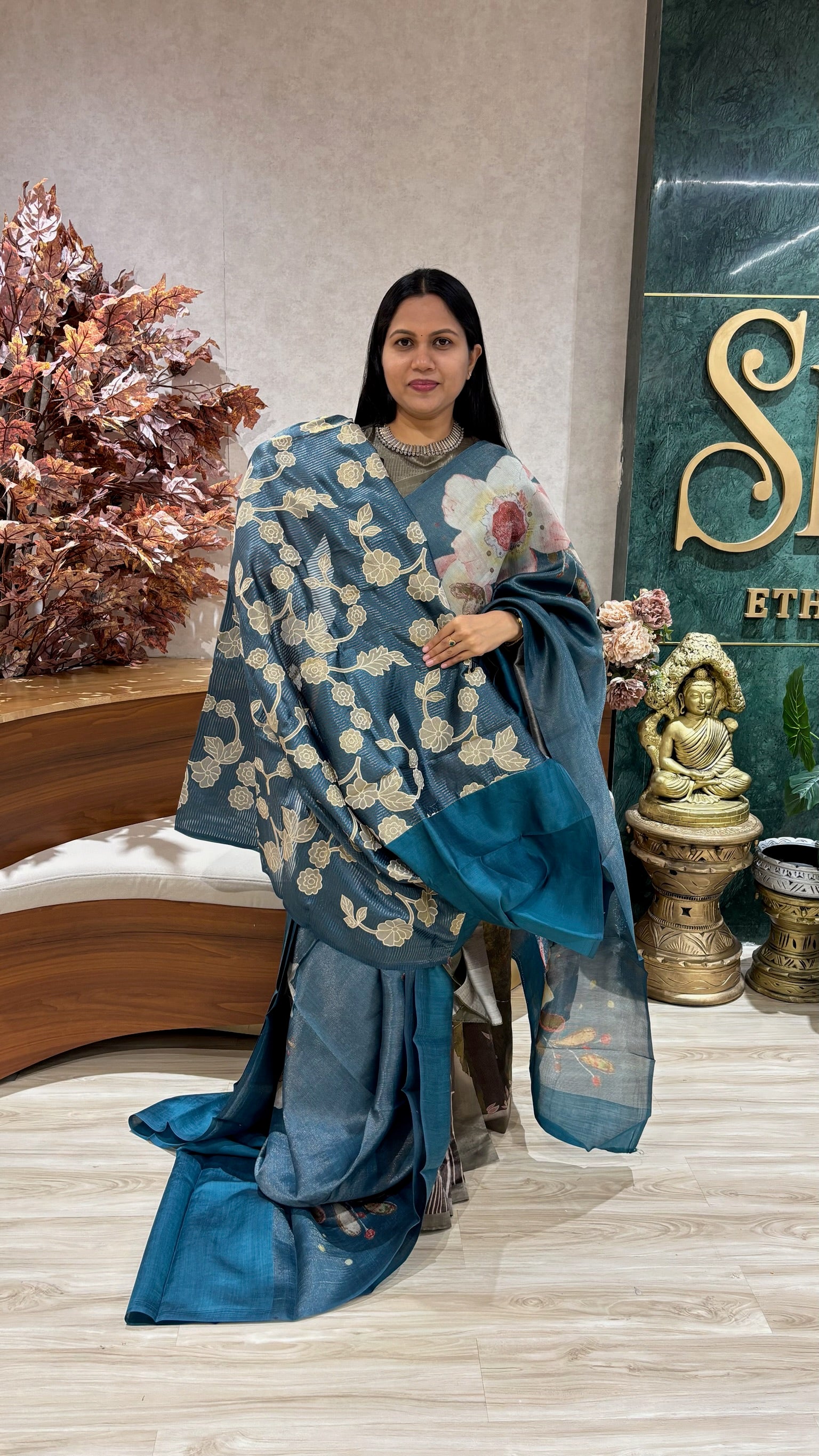 Designer chiniya silk